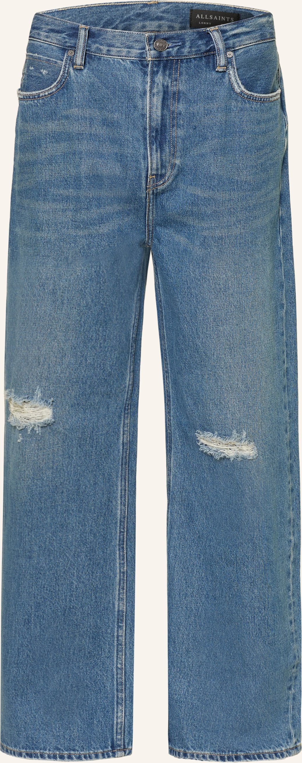 Allsaints Destroyed Jeans Lenny Loose Fit blau