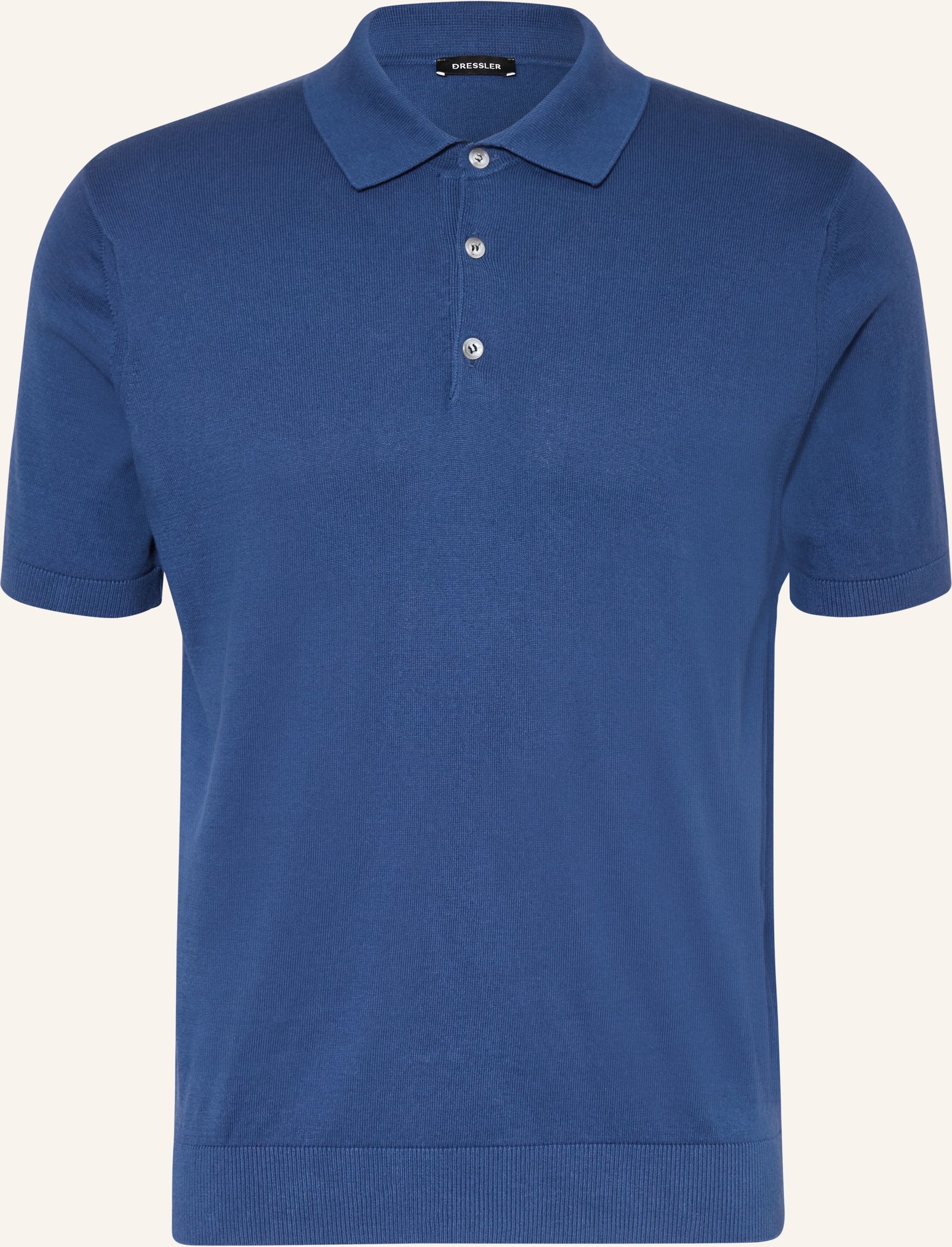 Dressler Strick-Poloshirt blau