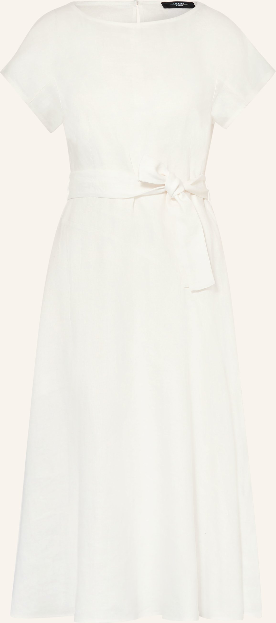 Weekend Max Mara Leinenkleid Esordio weiss