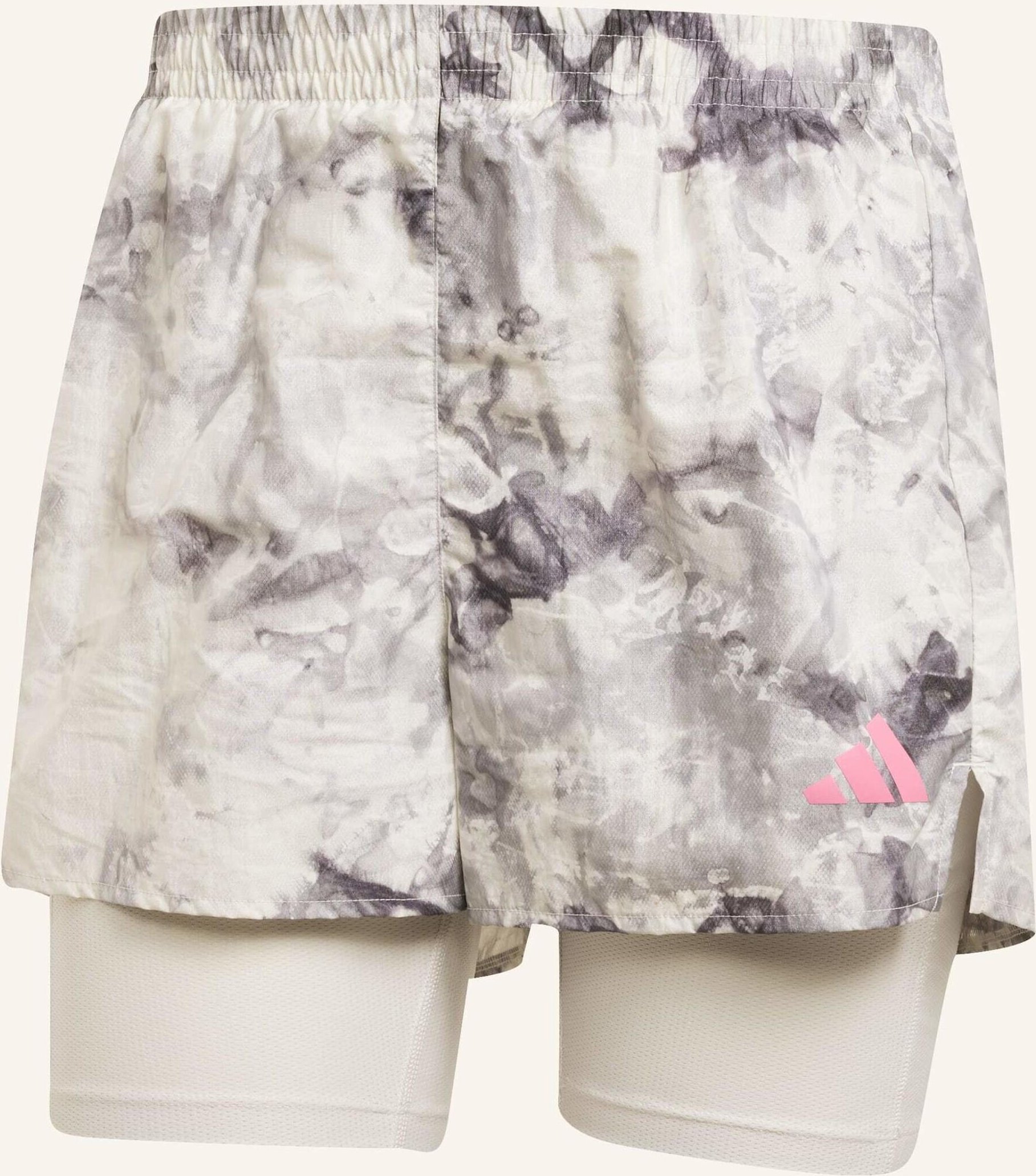 Thumbnail - Adidas Own The Run Spray Dye 2-In-1 Shorts grau