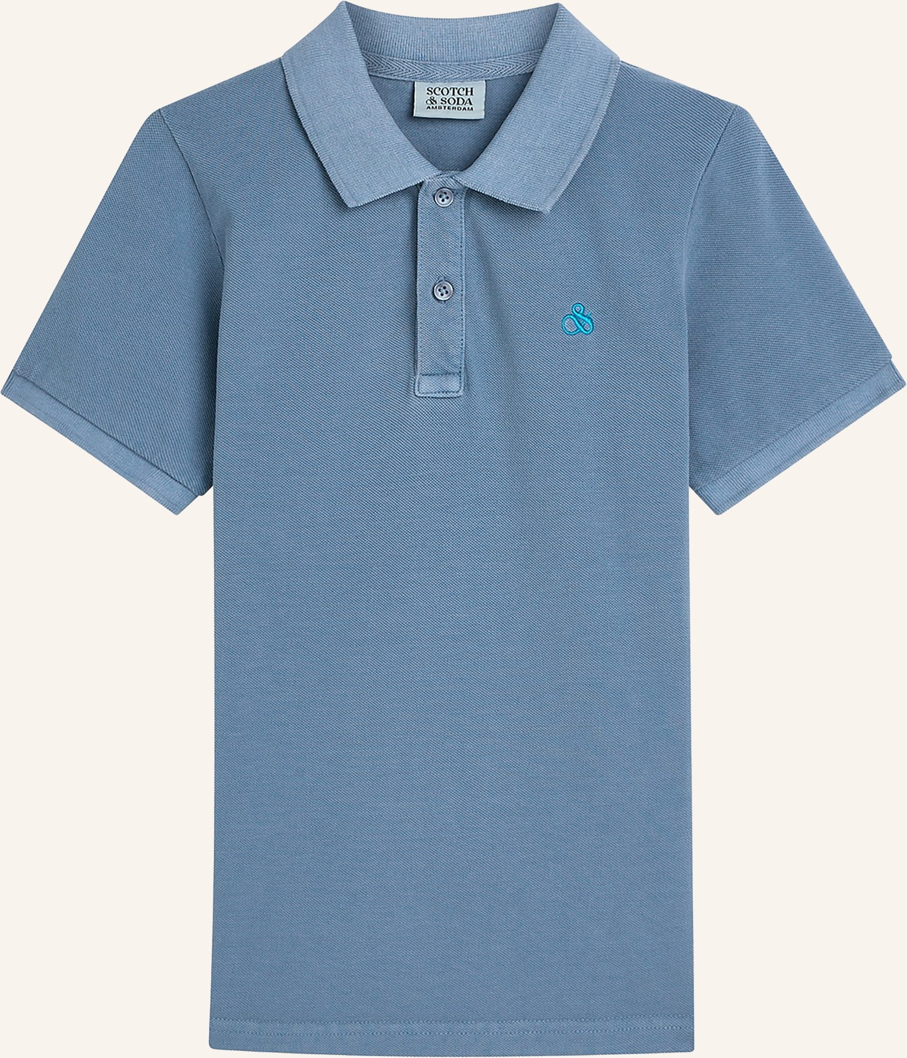 Scotch & Soda Piqué-Poloshirt blau