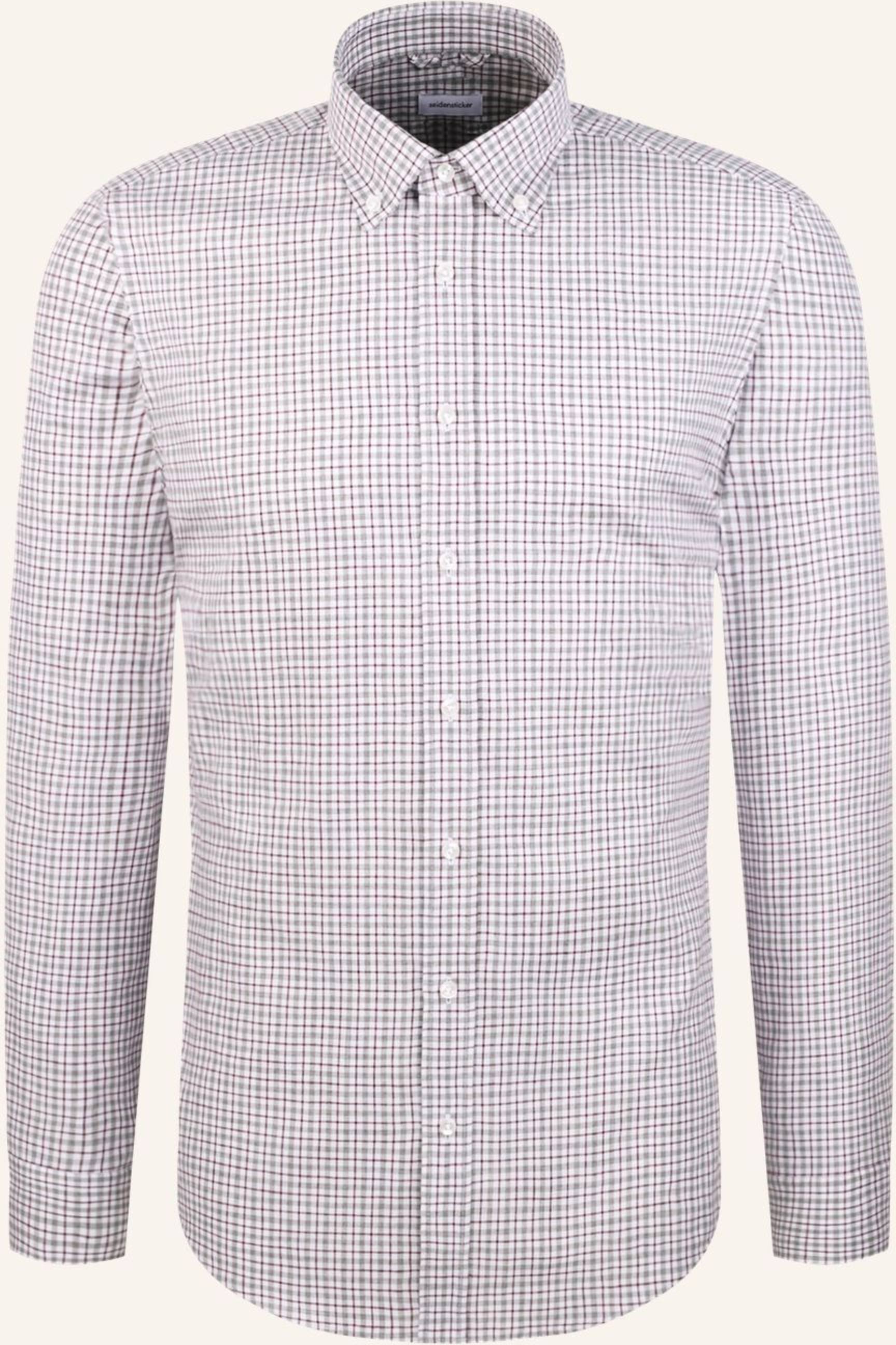 Seidensticker Flanellhemd Slim Fit grau