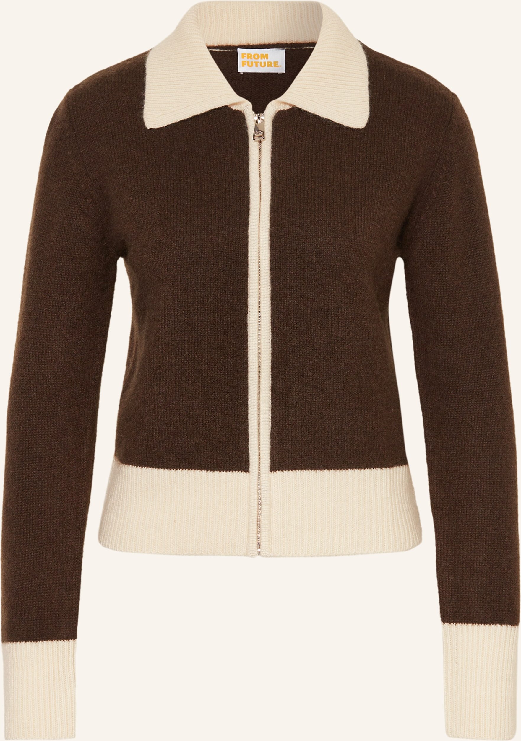 From Future Strickjacke Aus Cashmere braun