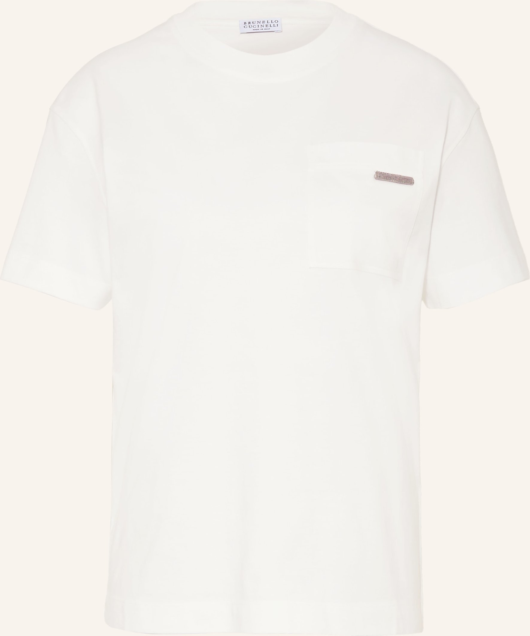 Brunello Cucinelli T-Shirt Mit Schmucksteinen weiss