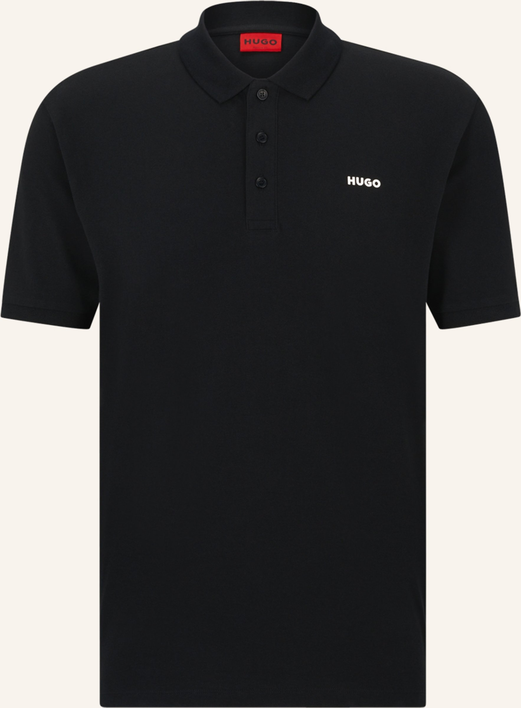 Hugo Piqué-Poloshirt Donos Regular Fit schwarz