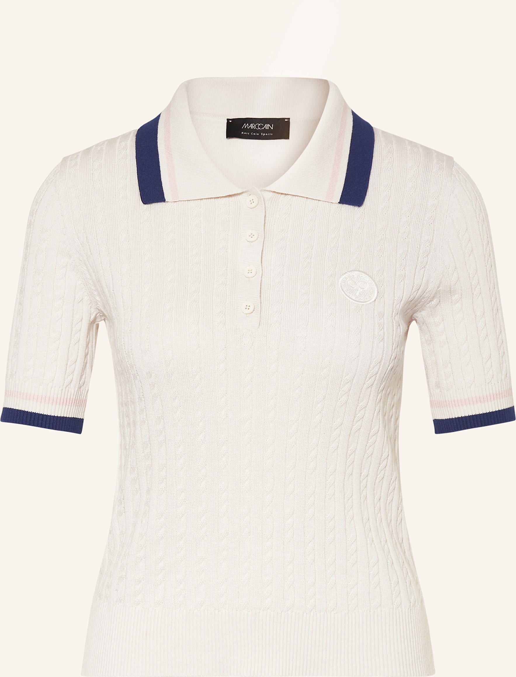 Marc Cain Strick-Poloshirt weiss