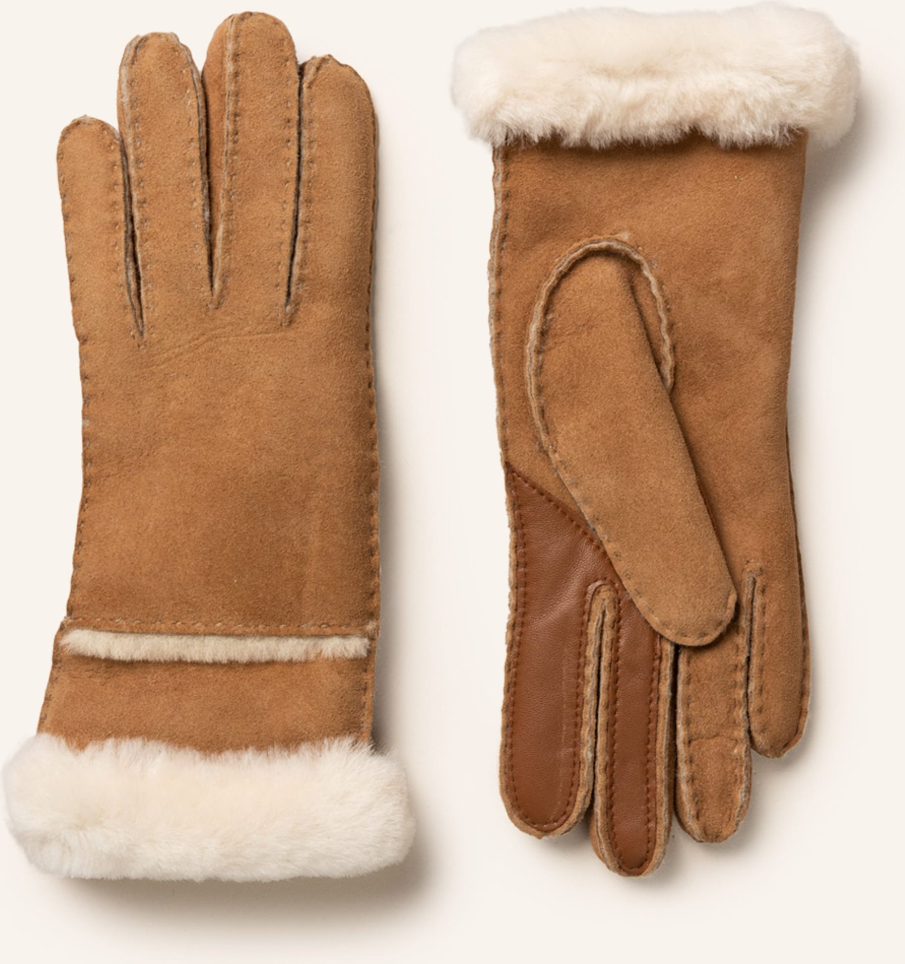 Thumbnail - Ugg Lederhandschuhe braun