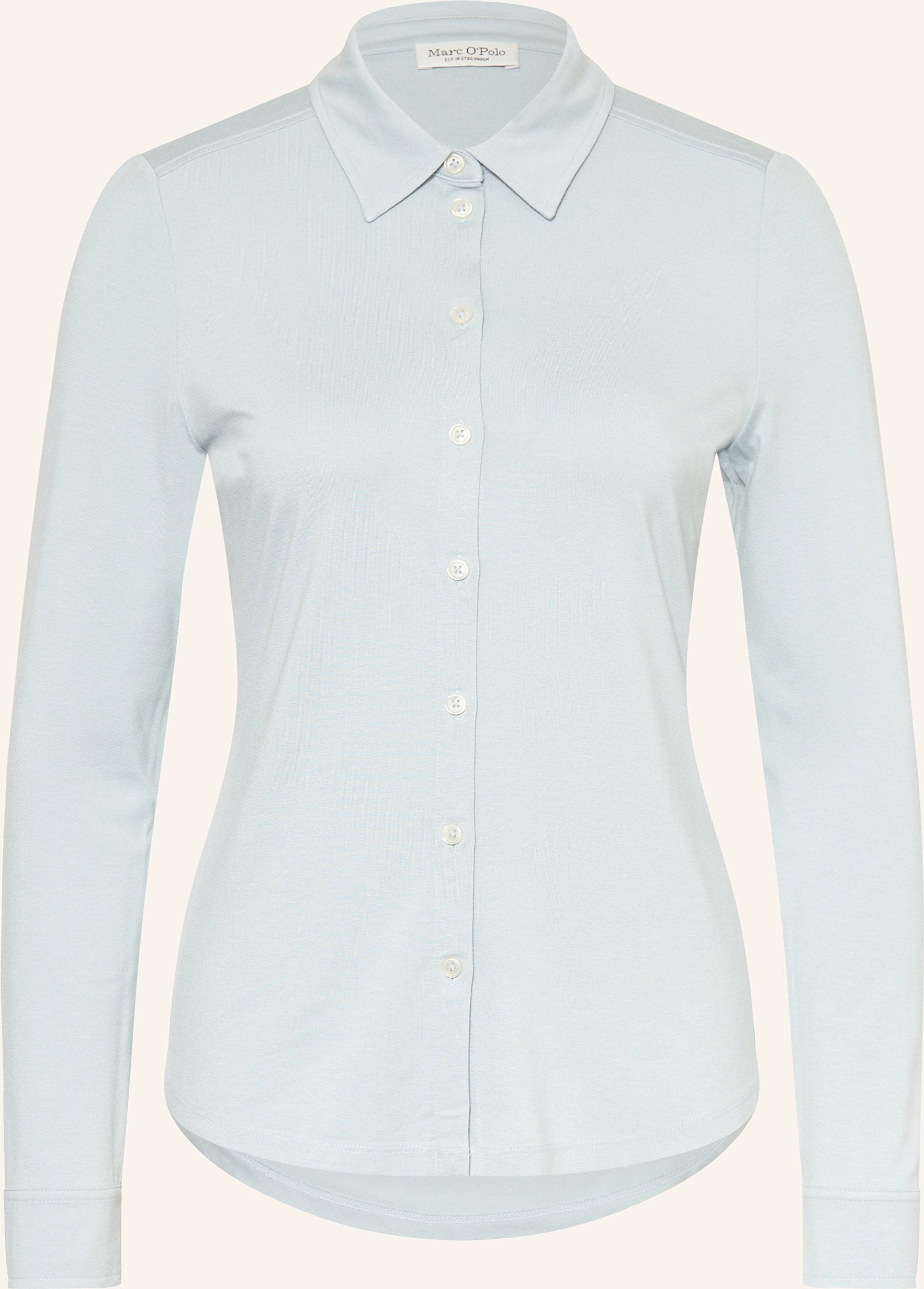 Marc O'polo Hemdbluse Aus Jersey grau