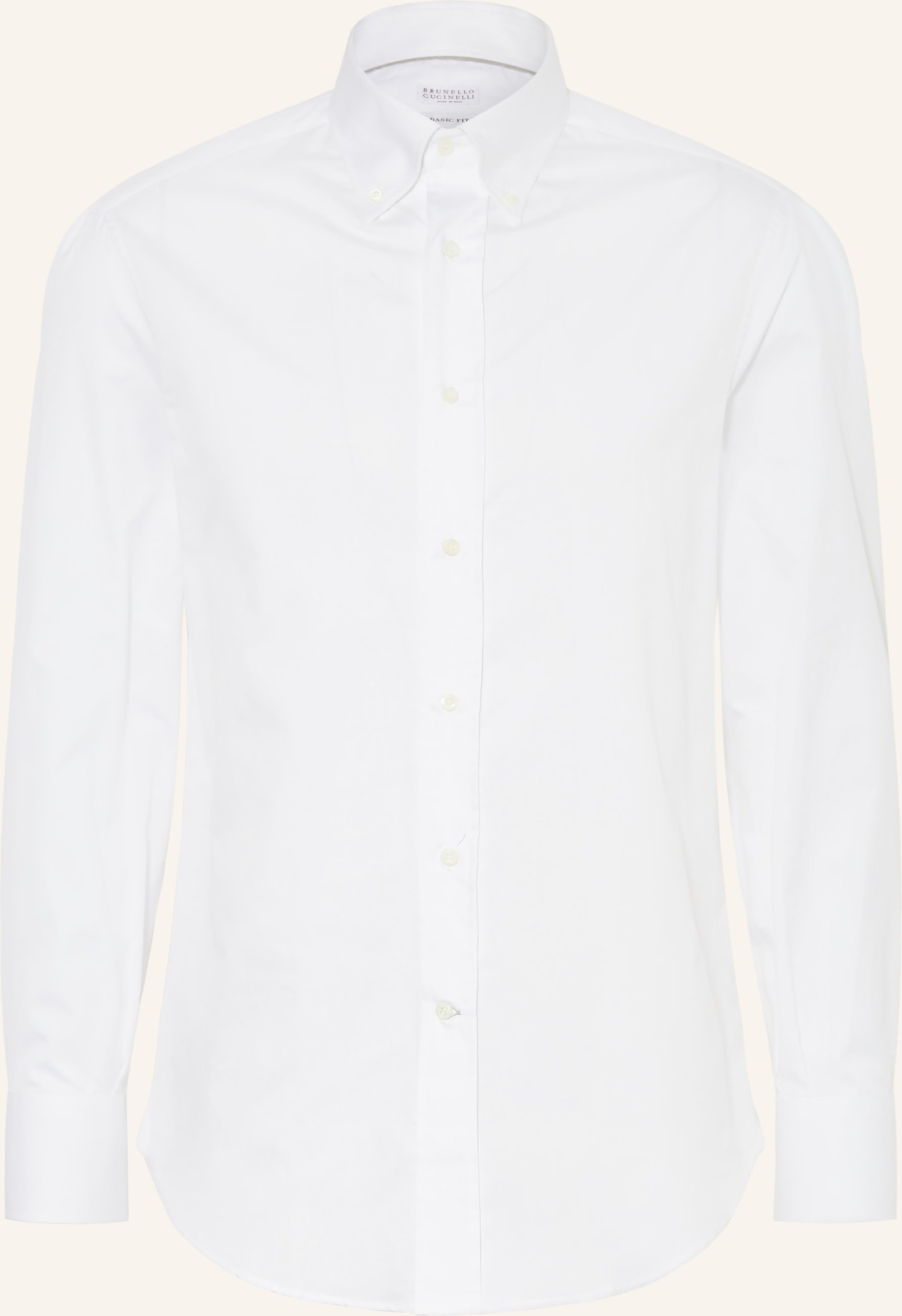 Brunello Cucinelli Hemd Basic Fit weiss