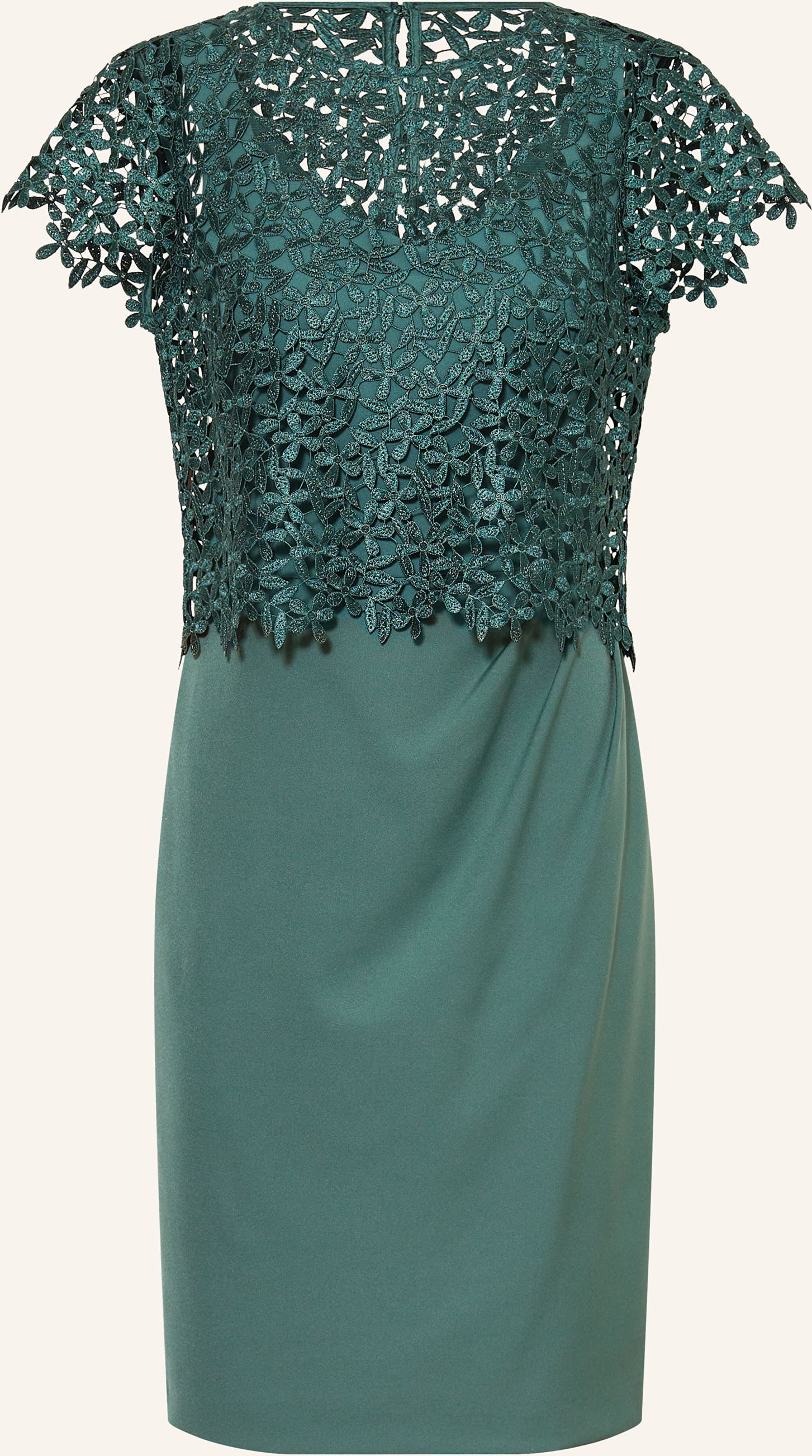 Vera Mont Set: Cocktailkleid Mit Blusenshirt Aus Spitze gruen