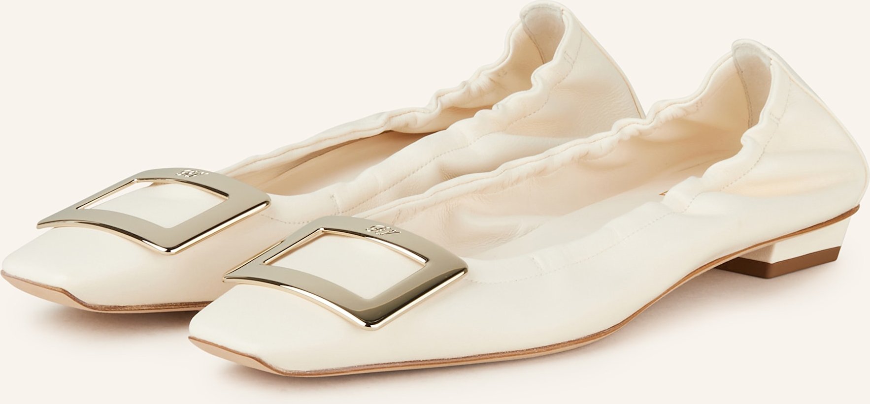 Roger Vivier Ballerinas Belle Vivier weiss