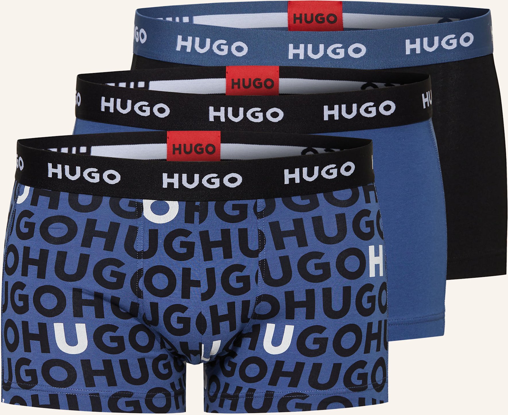 Hugo 3er-Pack Boxershorts blau
