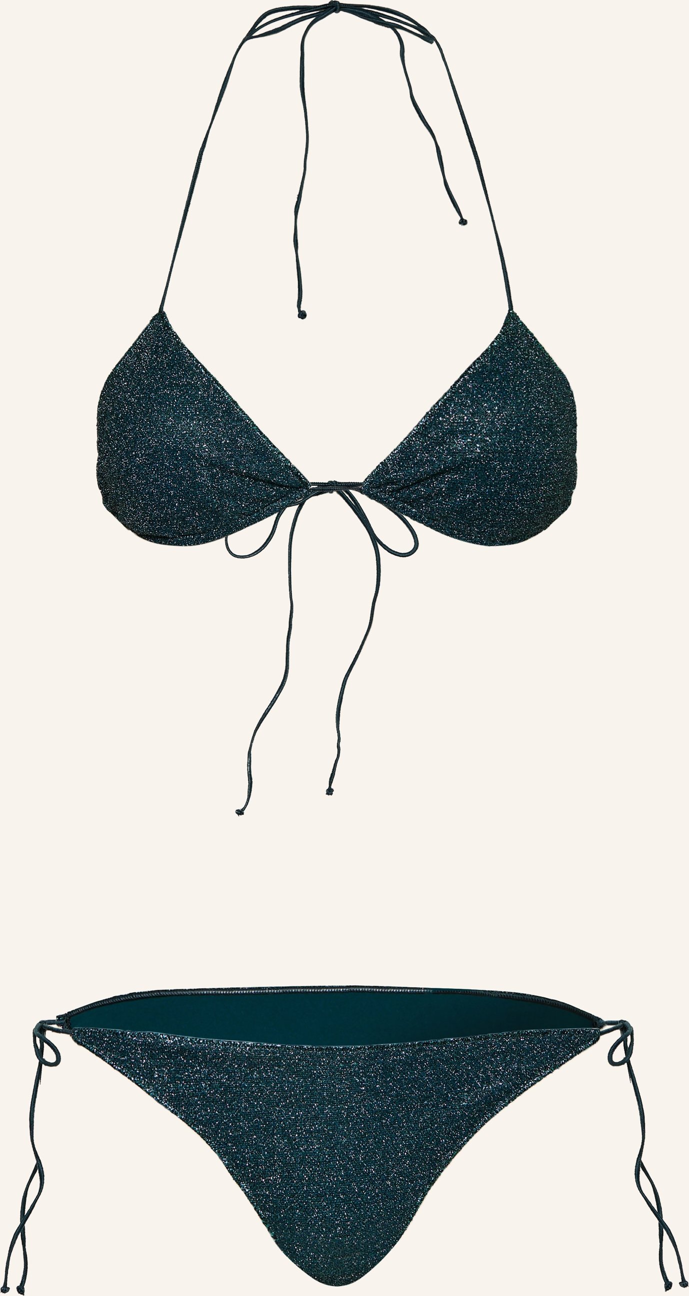 Oséree Triangel-Bikini Lumiere Mit Glitzergarn blau