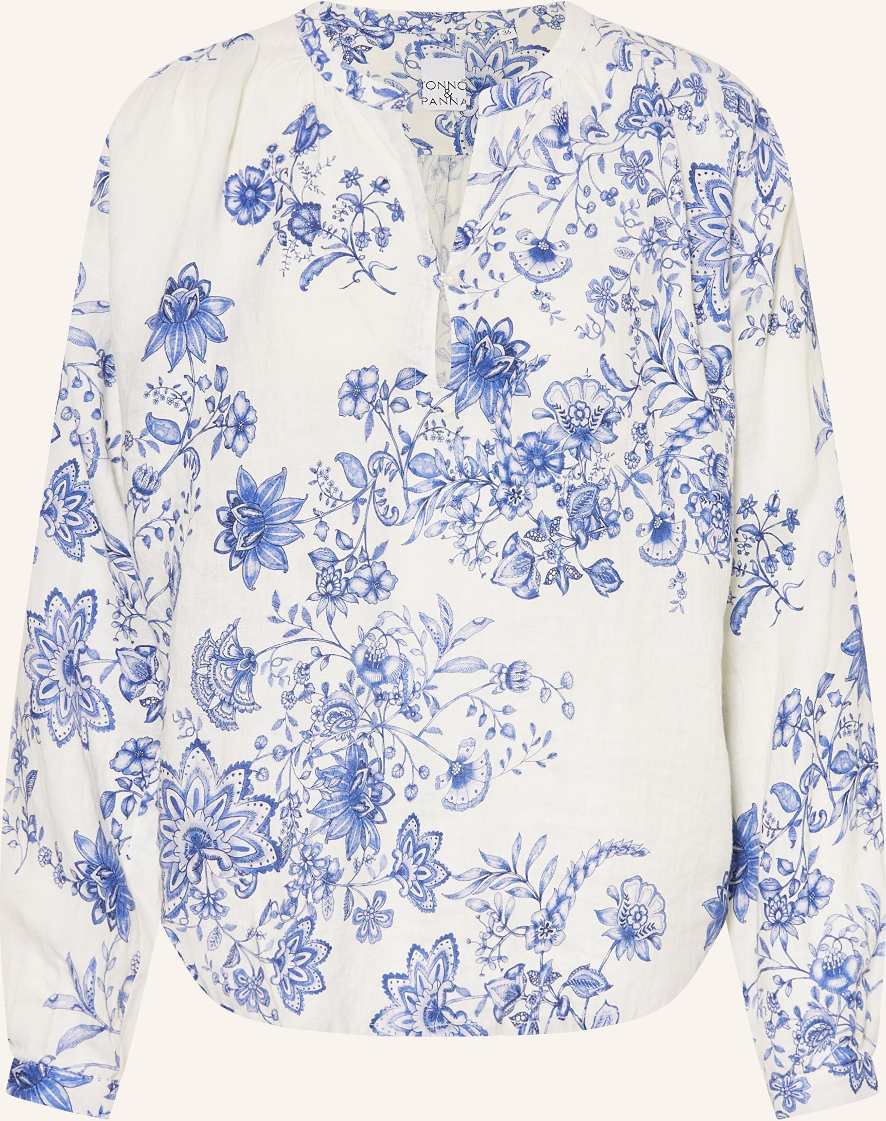 Tonno & Panna Blusenshirt Aus Leinen weiss