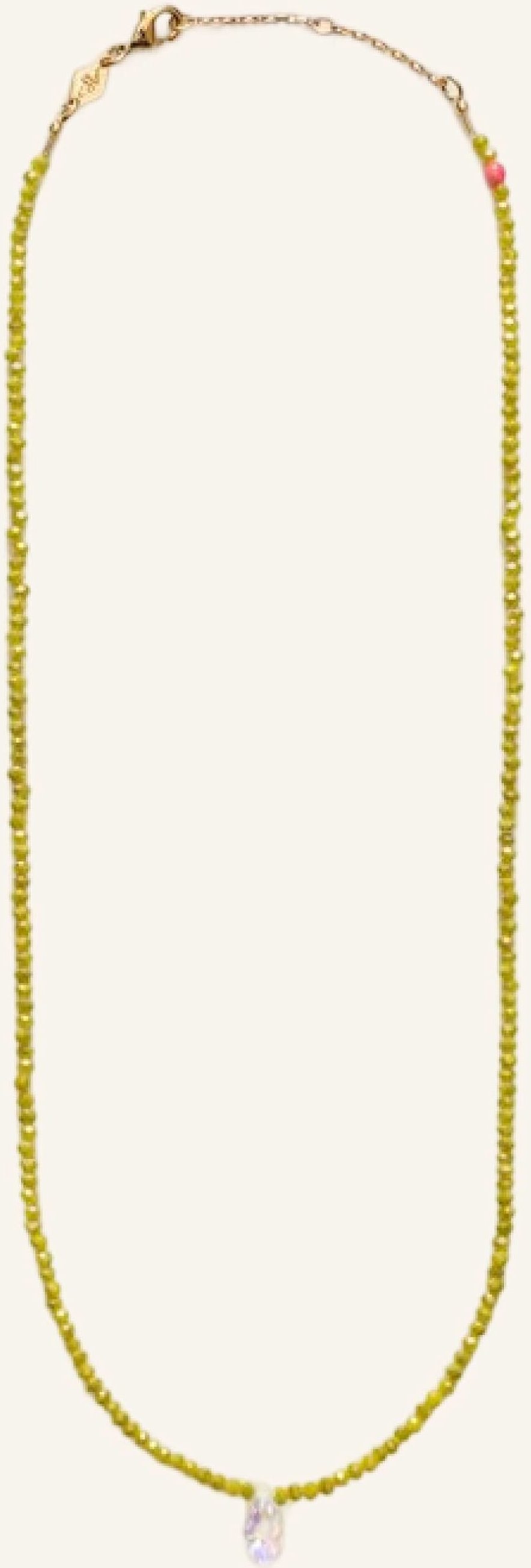 Anni Lu Halskette Cosmic Cactus Pale Olive By Glambou gold