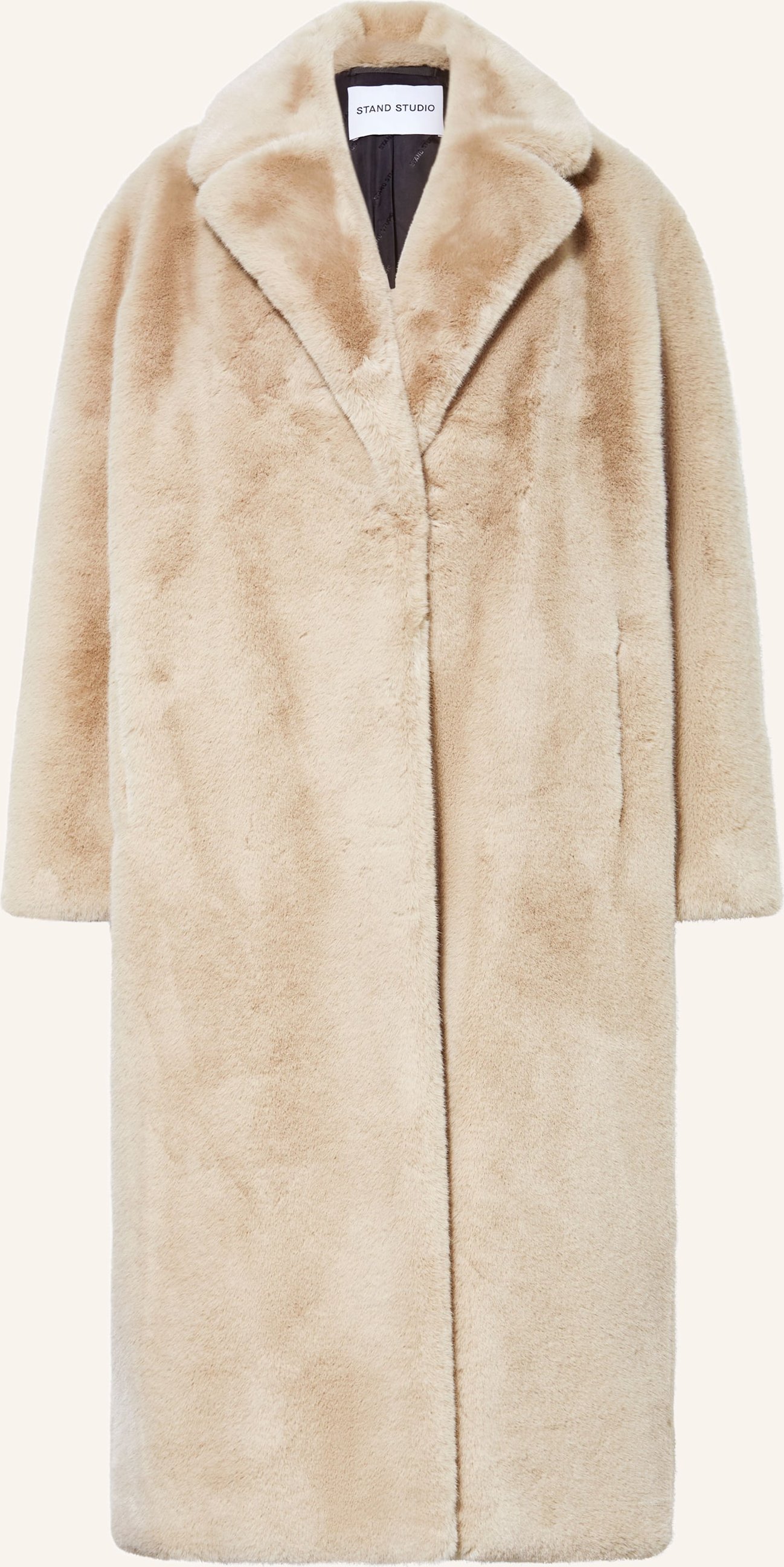 Stand Studio Kunstfell-Mantel Mira weiss