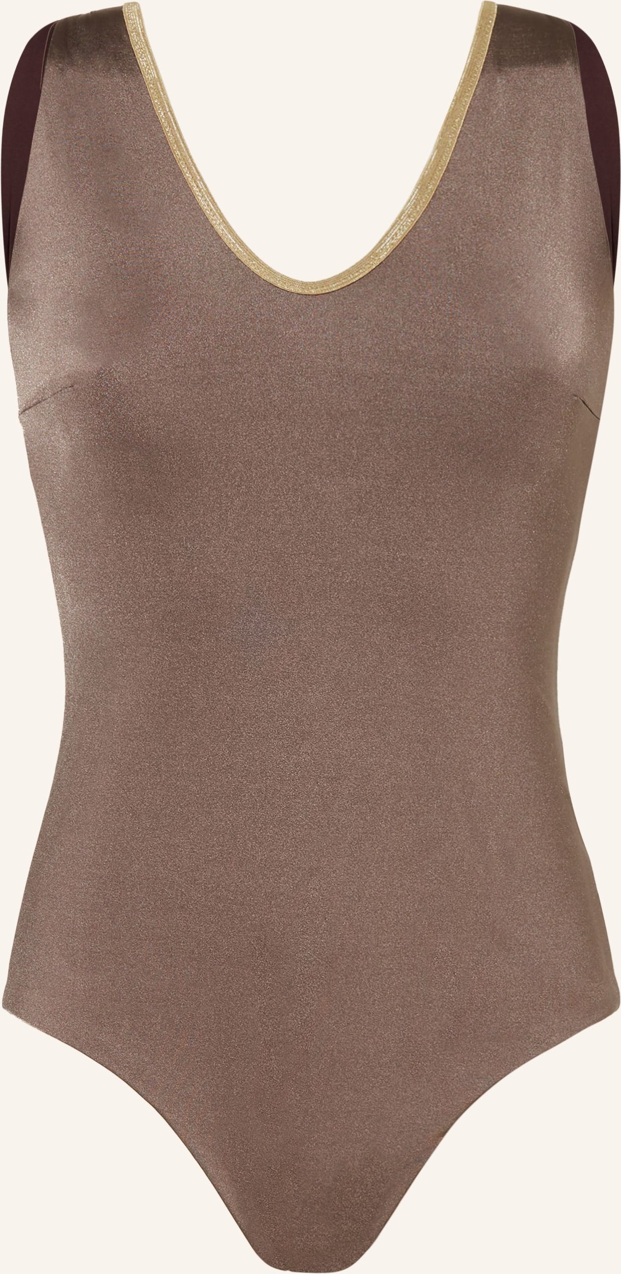 Mymarini Badeanzug Shine Zum Wenden Mit Uv-Schutz 50+ braun