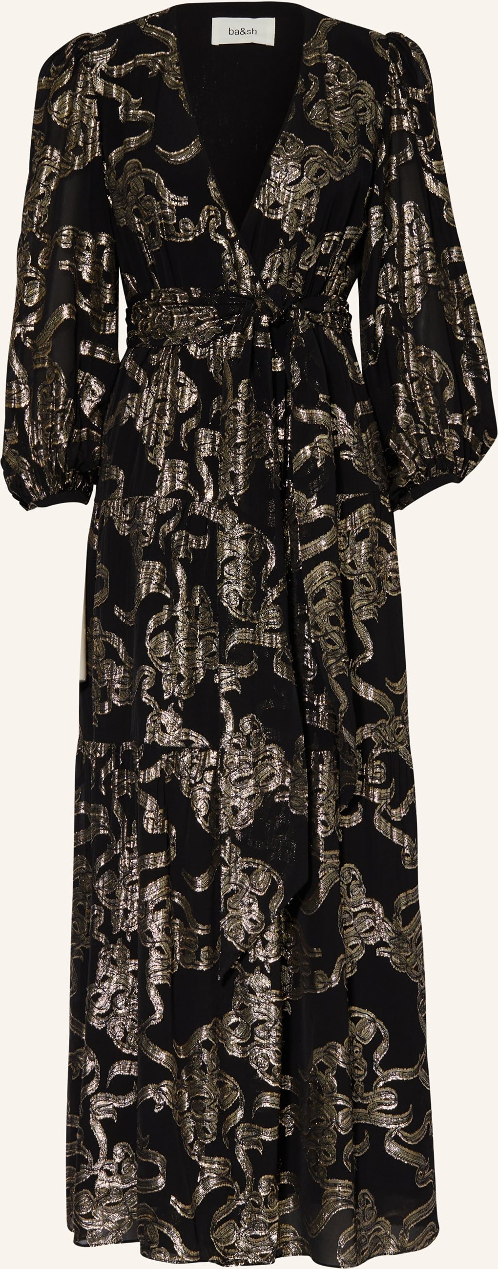 Ba&Sh Wickelkleid Baddie Mit Glitzergarn schwarz