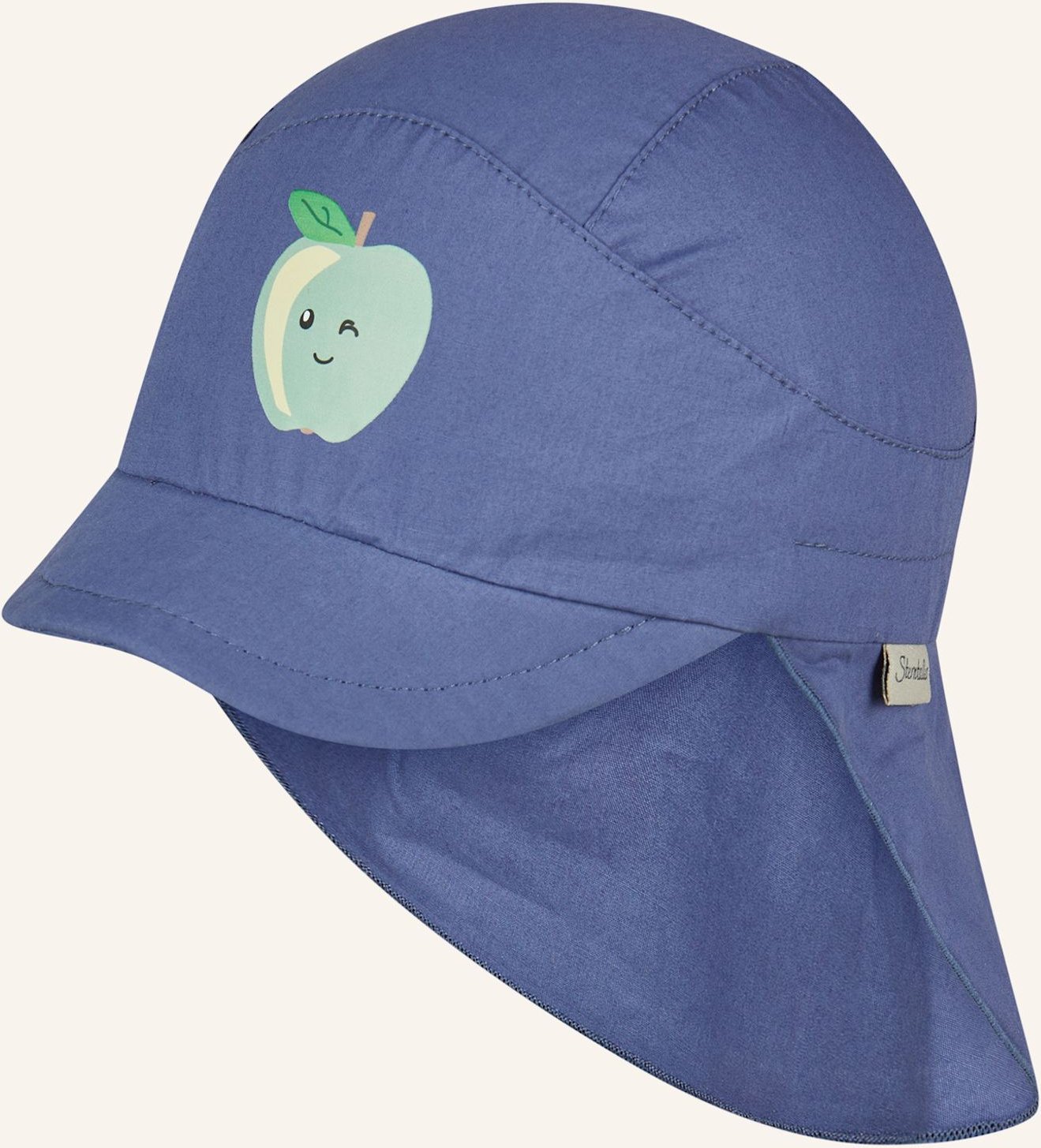 Sterntaler Schirmmütze Mit Nackenschutz Apfel blau