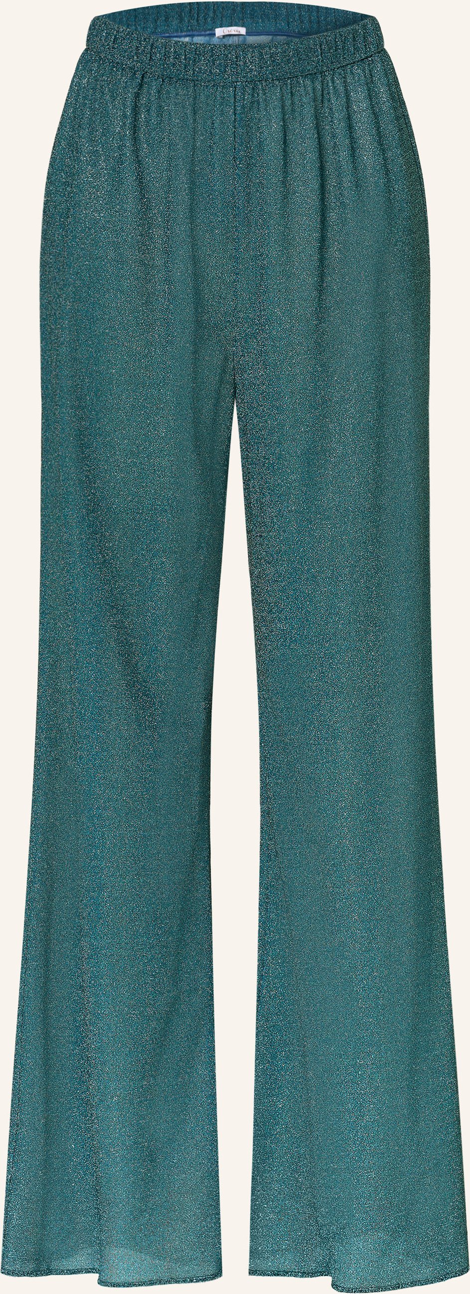 Oséree Marlenehose Lumiere Mit Glitzergarn blau