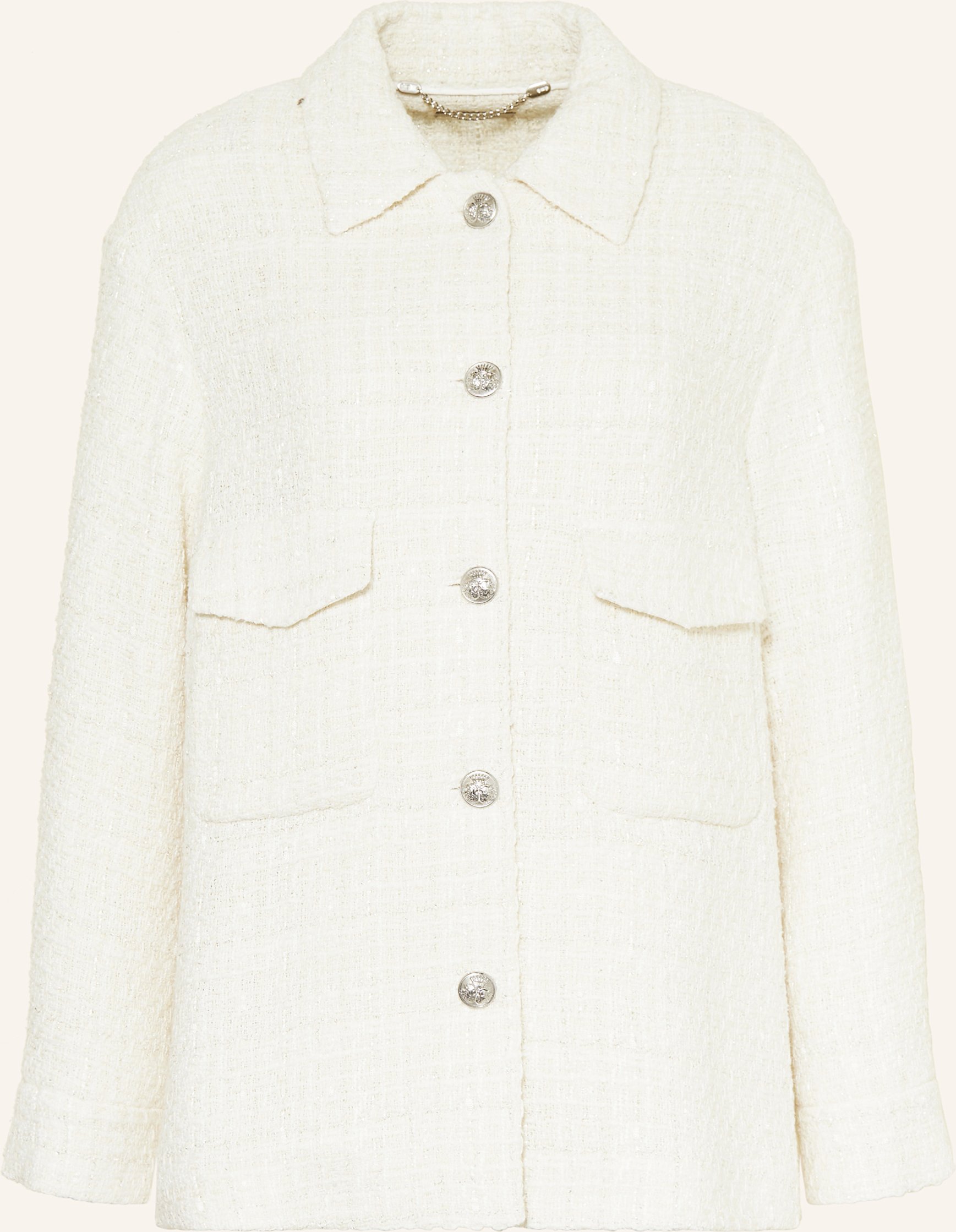 Thumbnail - Lilienfels Tweed-Jacke Mit Glitzergarn weiss