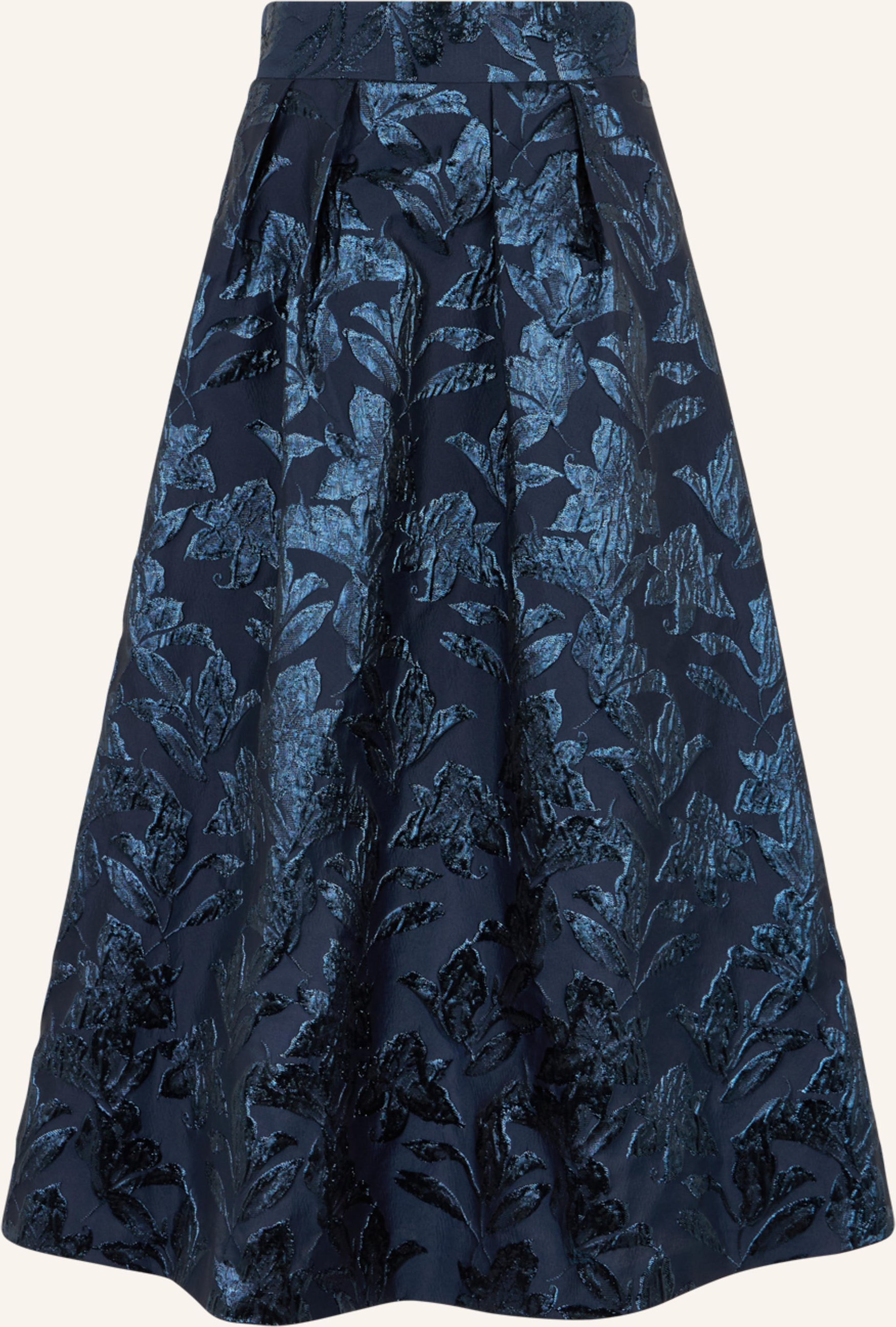 Apart Midi Jacquardrock blau