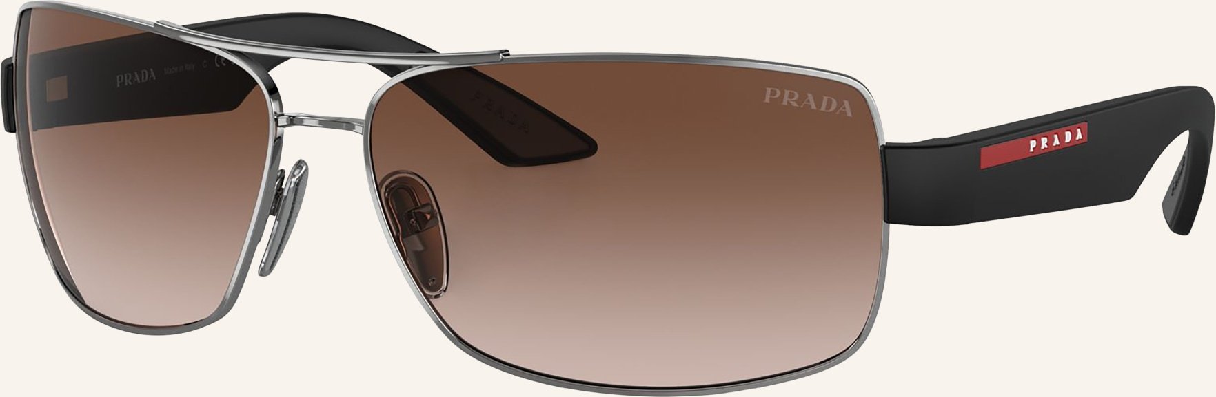 Thumbnail - Prada Linea Rossa Sonnenbrille Ps 50zs grau
