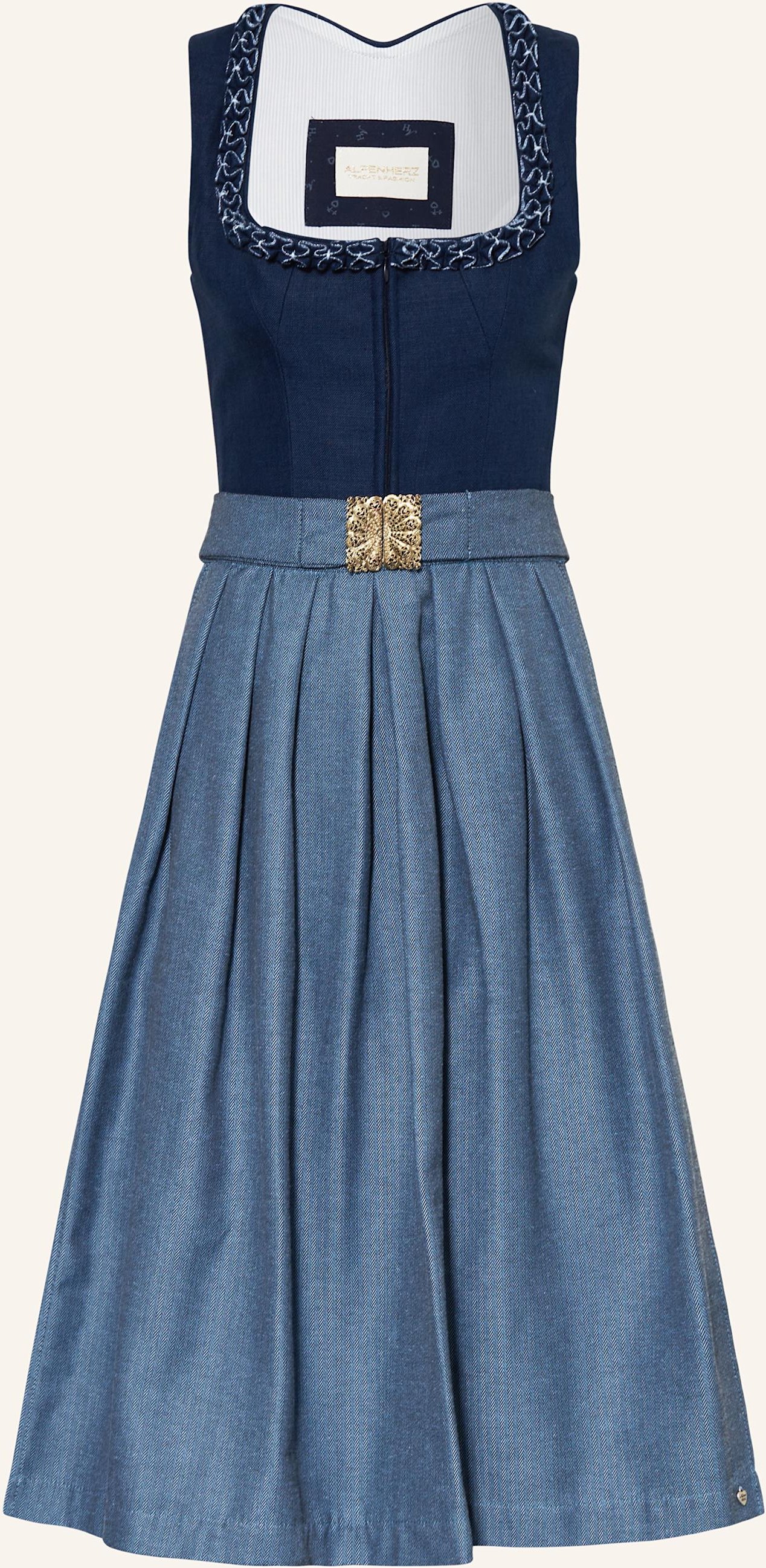 Alpenherz Leinendirndl Amando blau