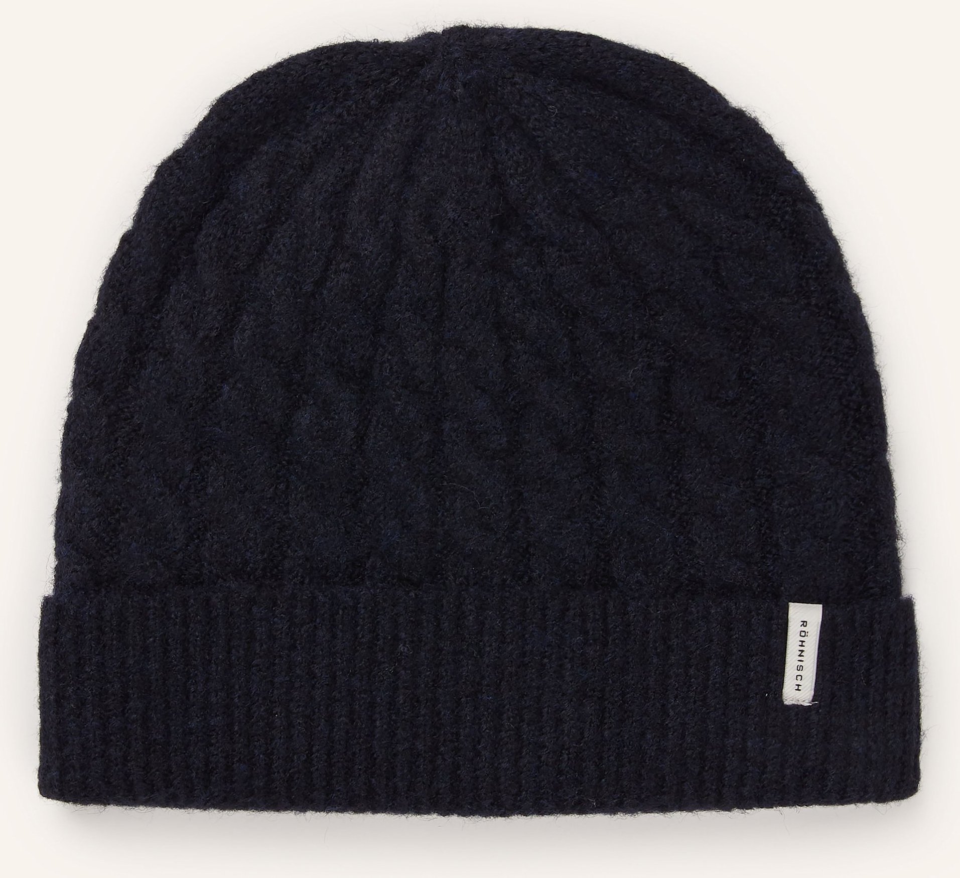 Röhnisch Mütze Cable Lined blau