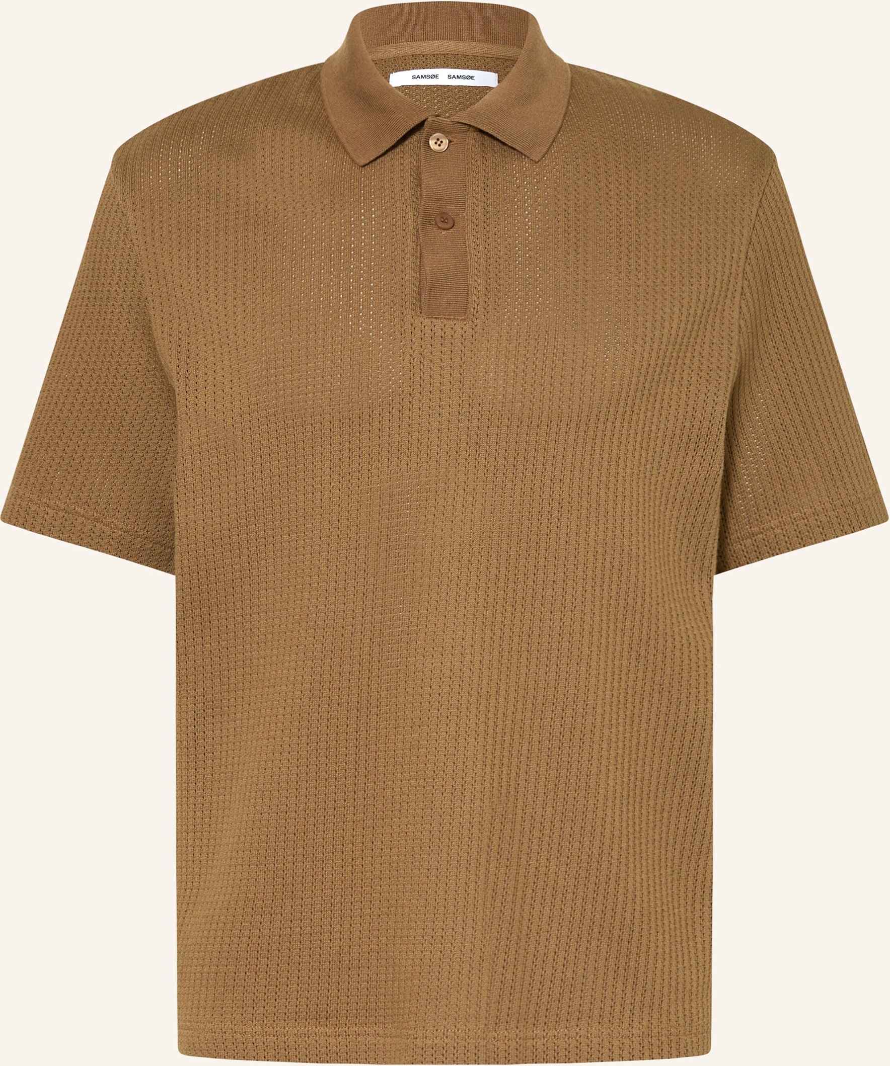 Samsøe Samsøe Strick-Poloshirt Sajase braun