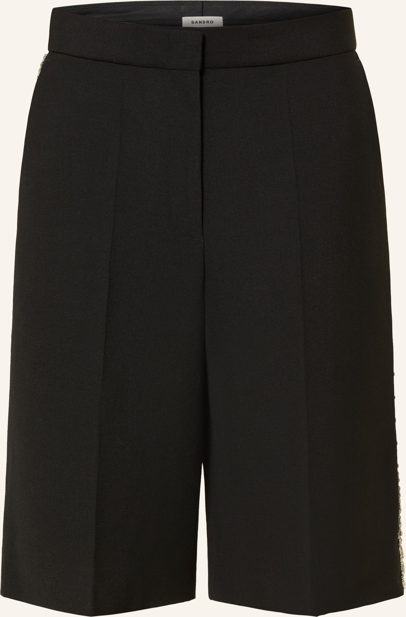 Sandro Bermudas Mit Galonstreifen schwarz