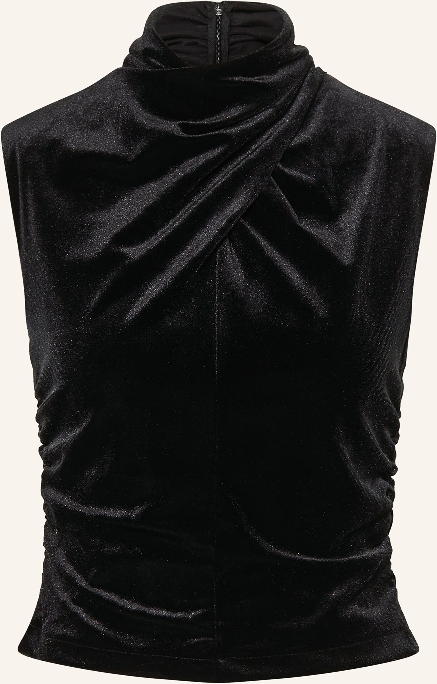 Allsaints Samttop Tia schwarz