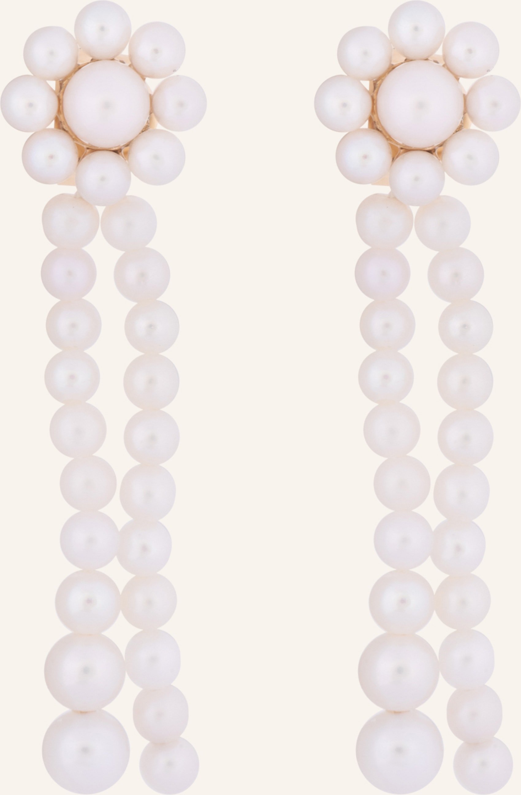 Sophie Bille Brahe Ohrhänger Promenade De Fleur weiss