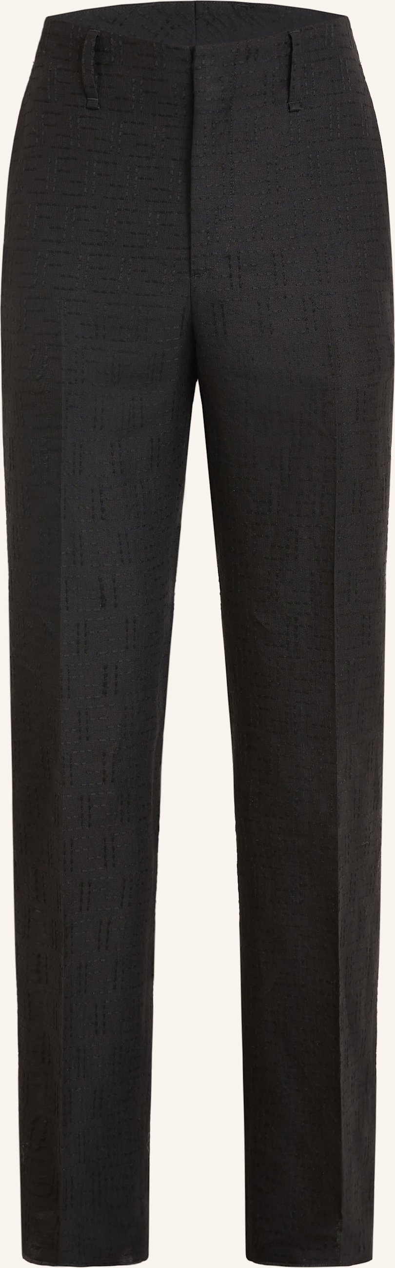 Thumbnail - Fendi Leinenhose Regular Fit schwarz