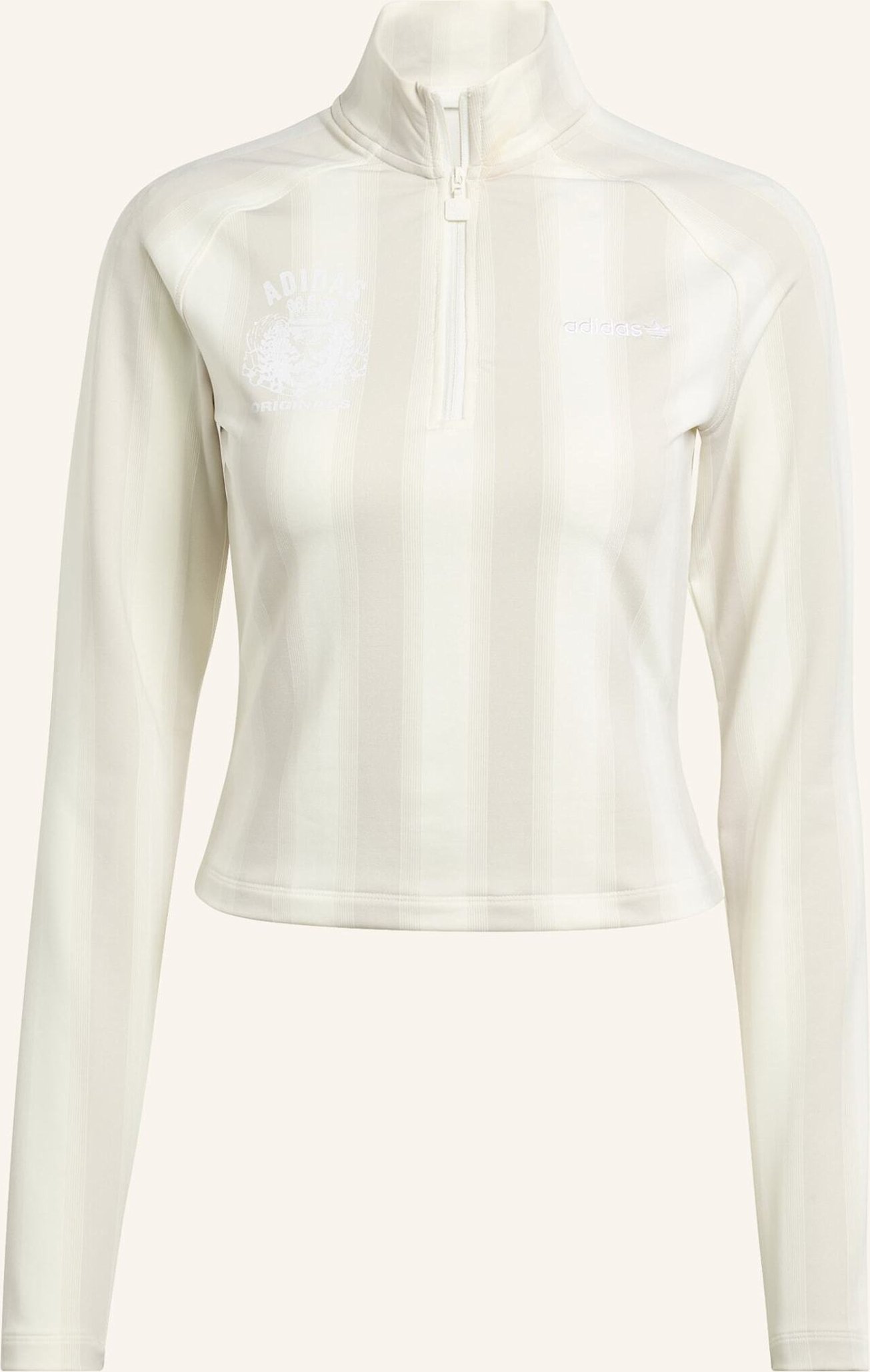 Adidas Originals Half-Zip Graphic Football Longsleeve weiss