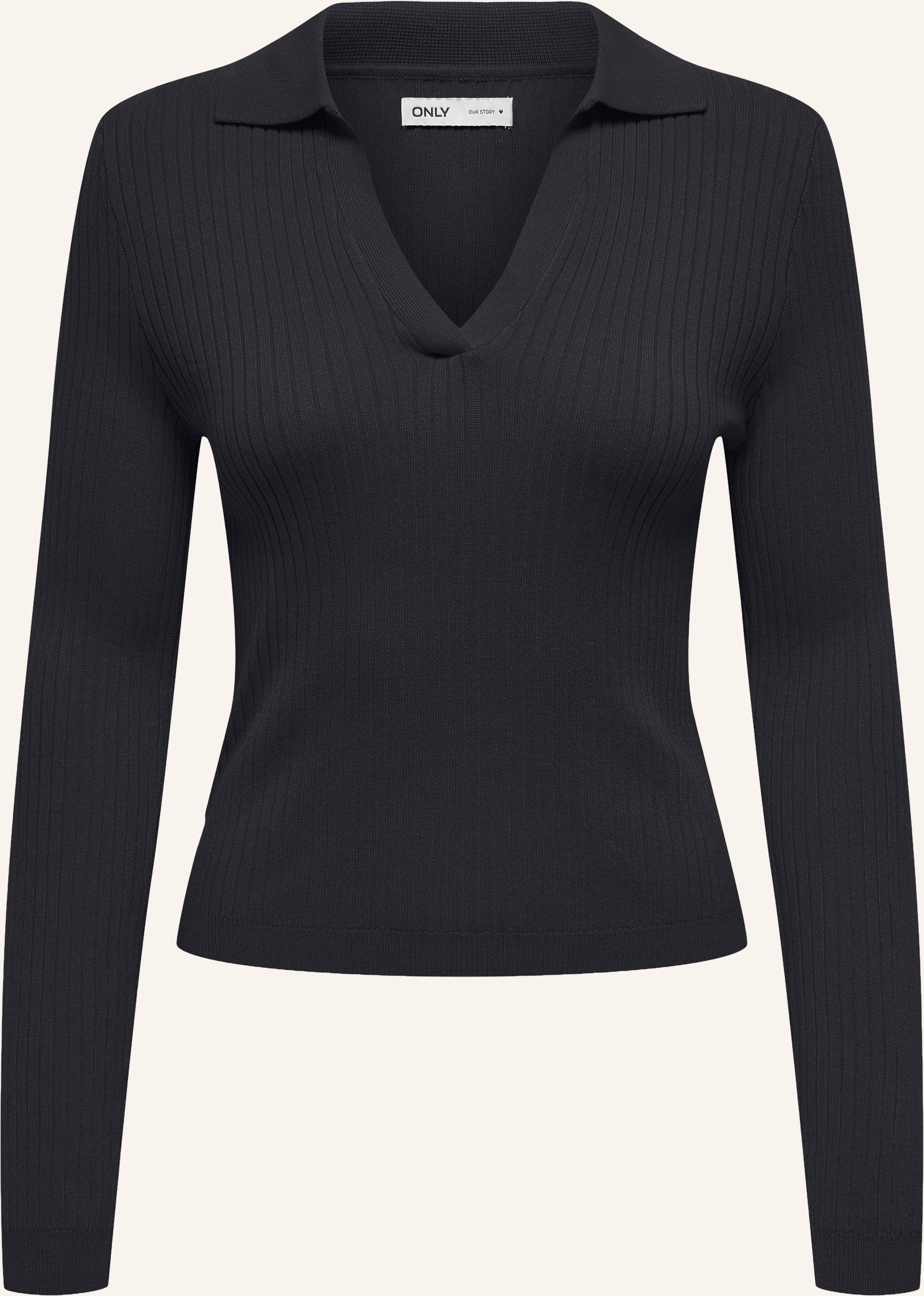 Thumbnail - Only Strick-Poloshirt blau