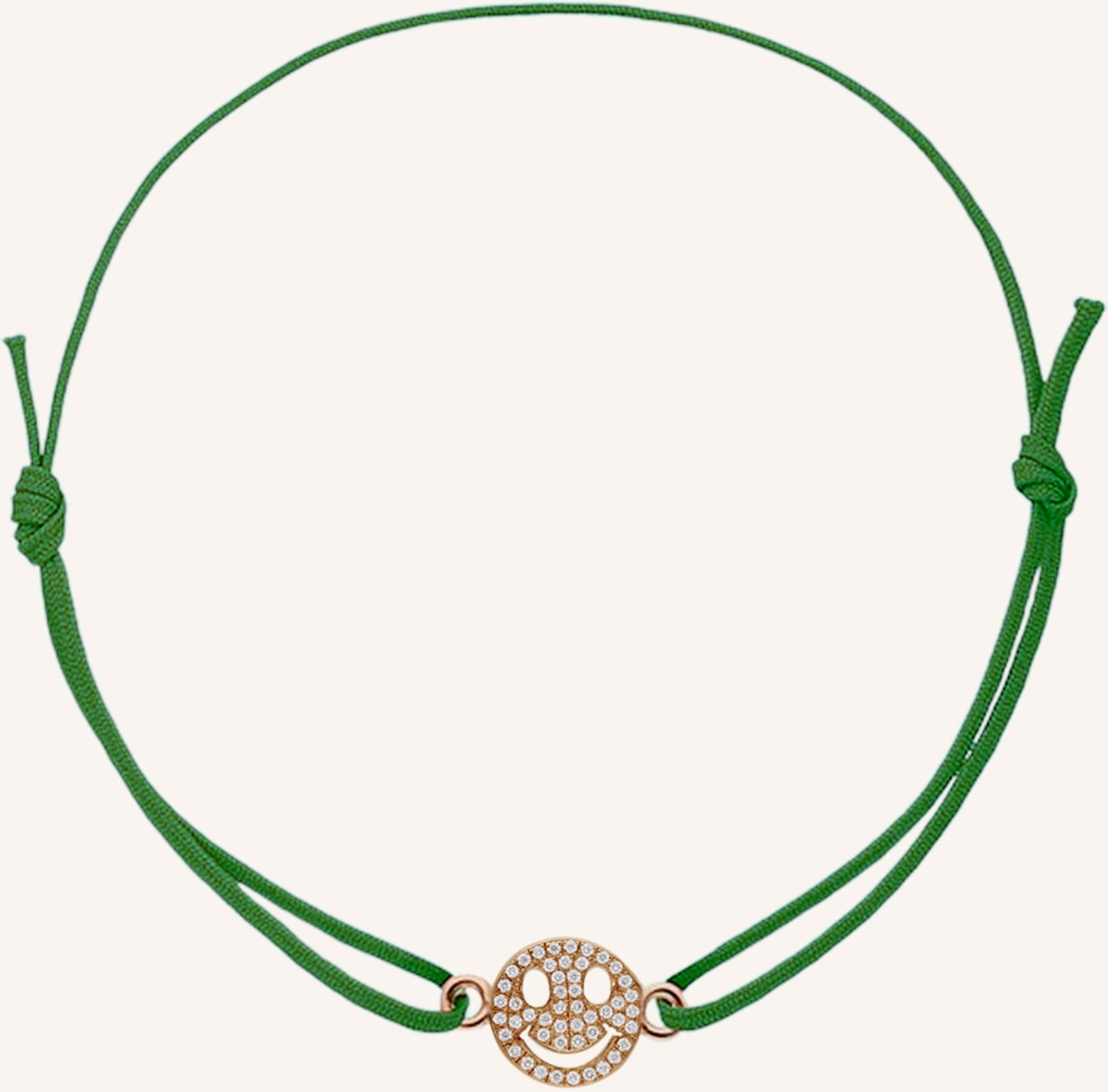 Cada Armband Tiny Smiling Face rosegold