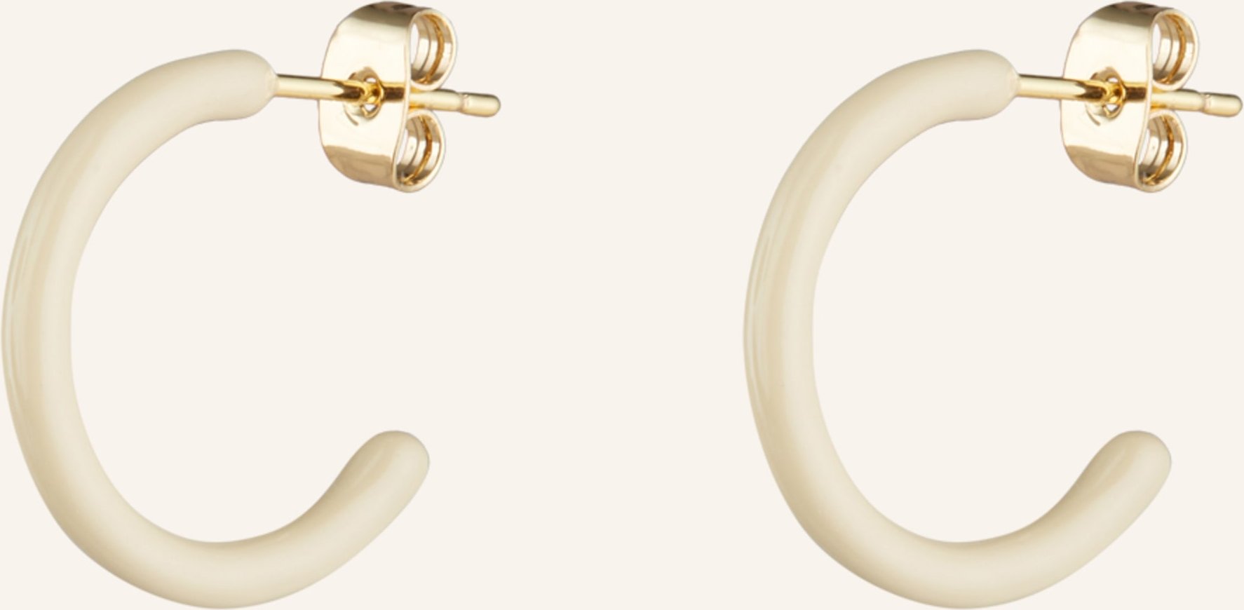 Lulu Copenhagen Creolen Color Hoops beige