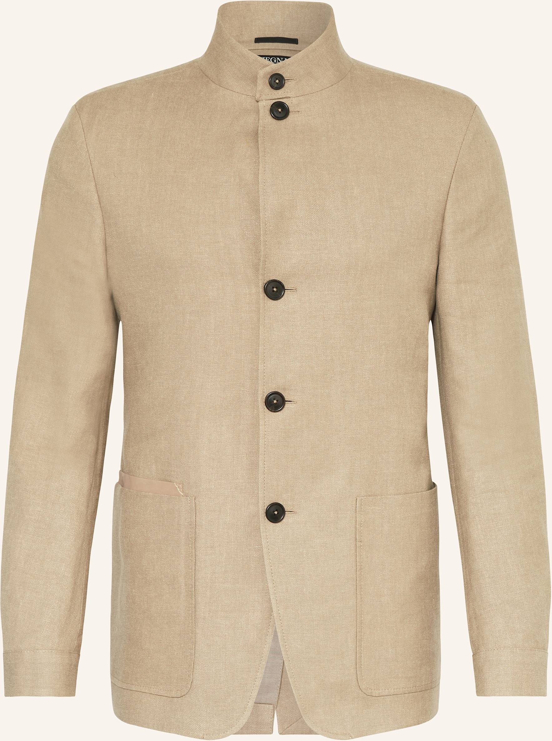 Thumbnail - Zegna Jacke Mit Leinen beige