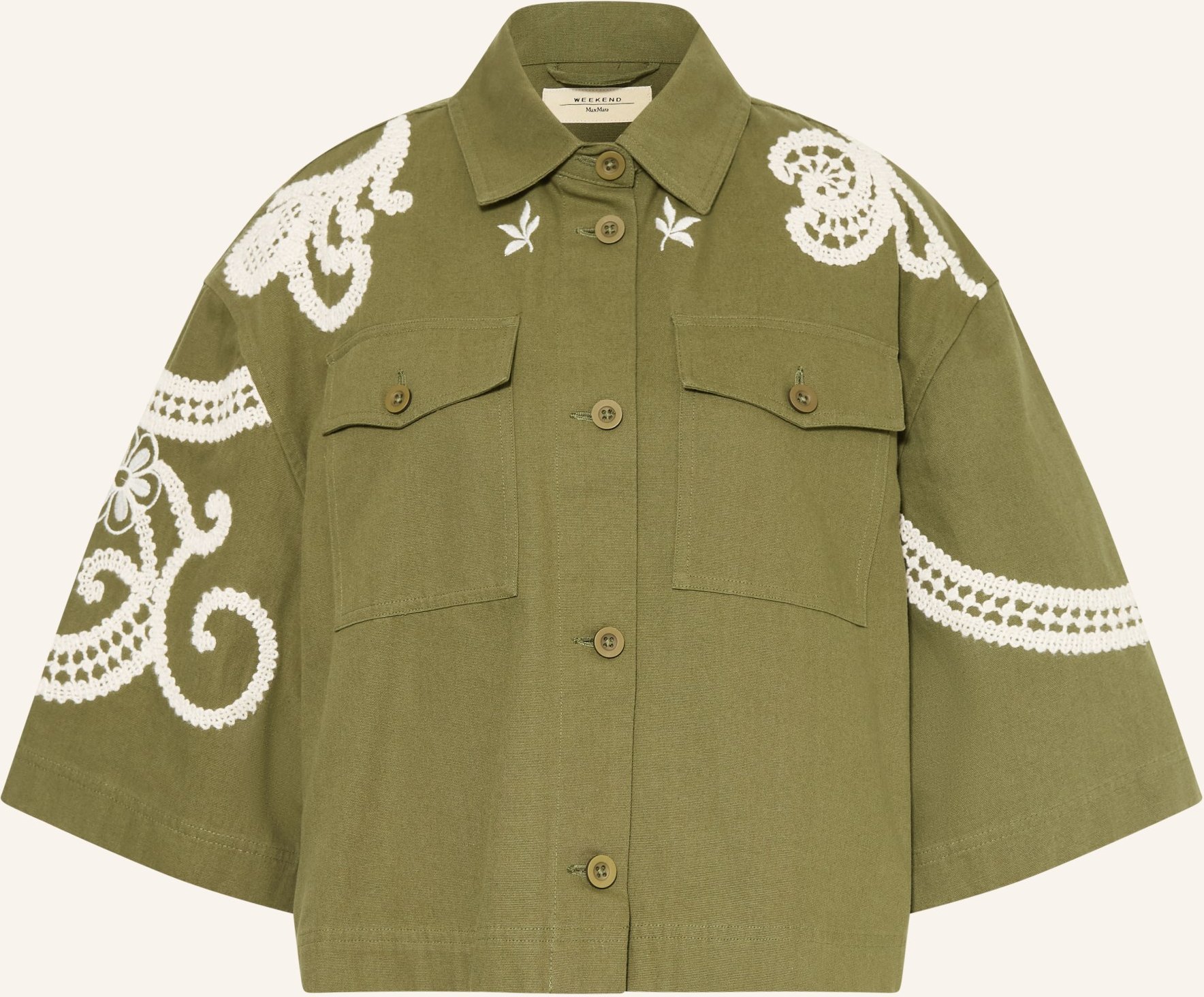 Weekend Max Mara Overjacket Como Mit 3/4-Arm gruen