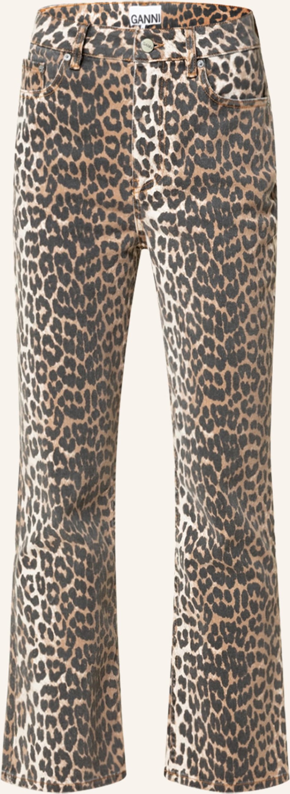 Thumbnail - Ganni 7/8-Jeans beige