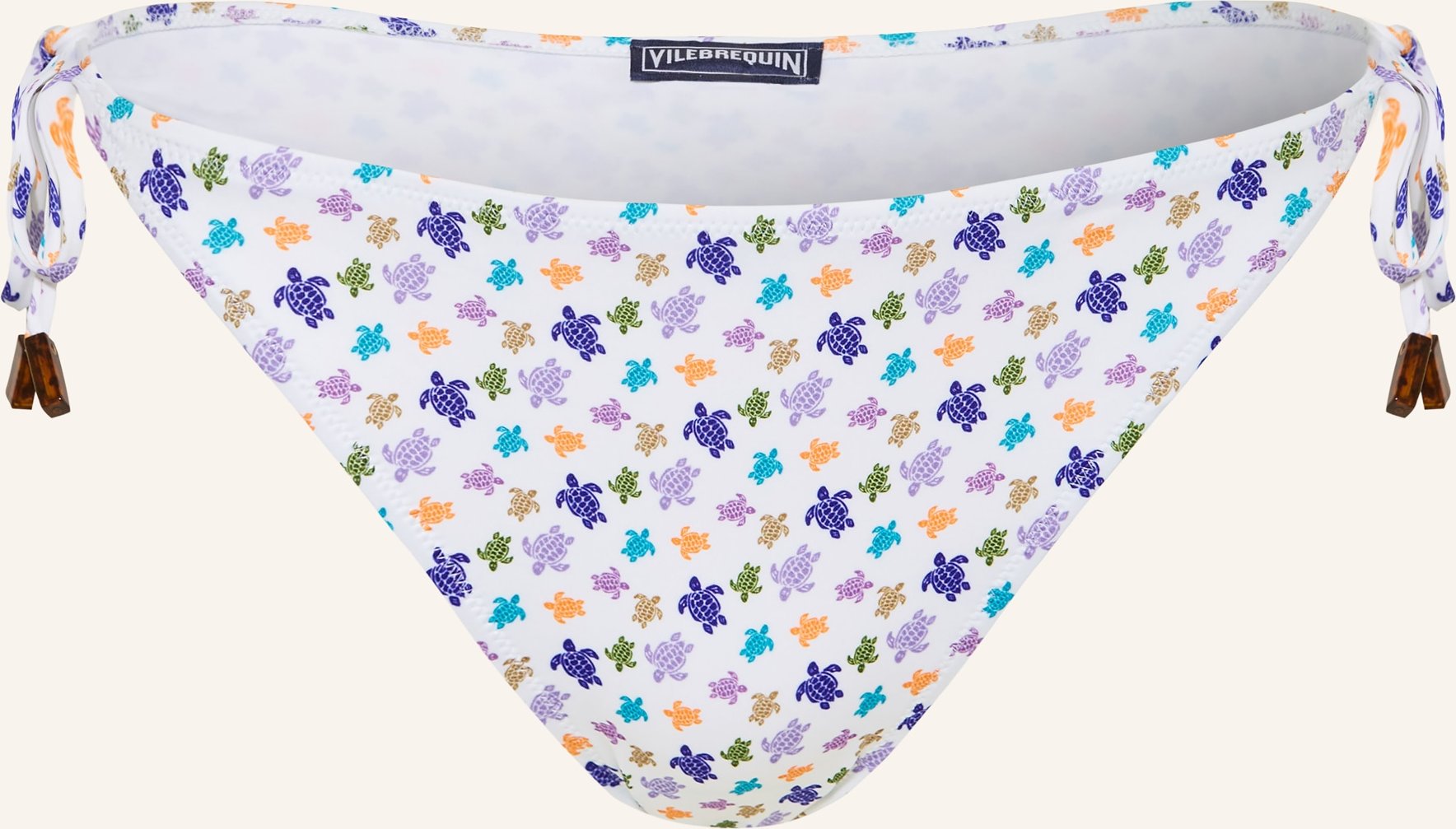 Vilebrequin Triangel-Bikini-Hose Micro Flore weiss