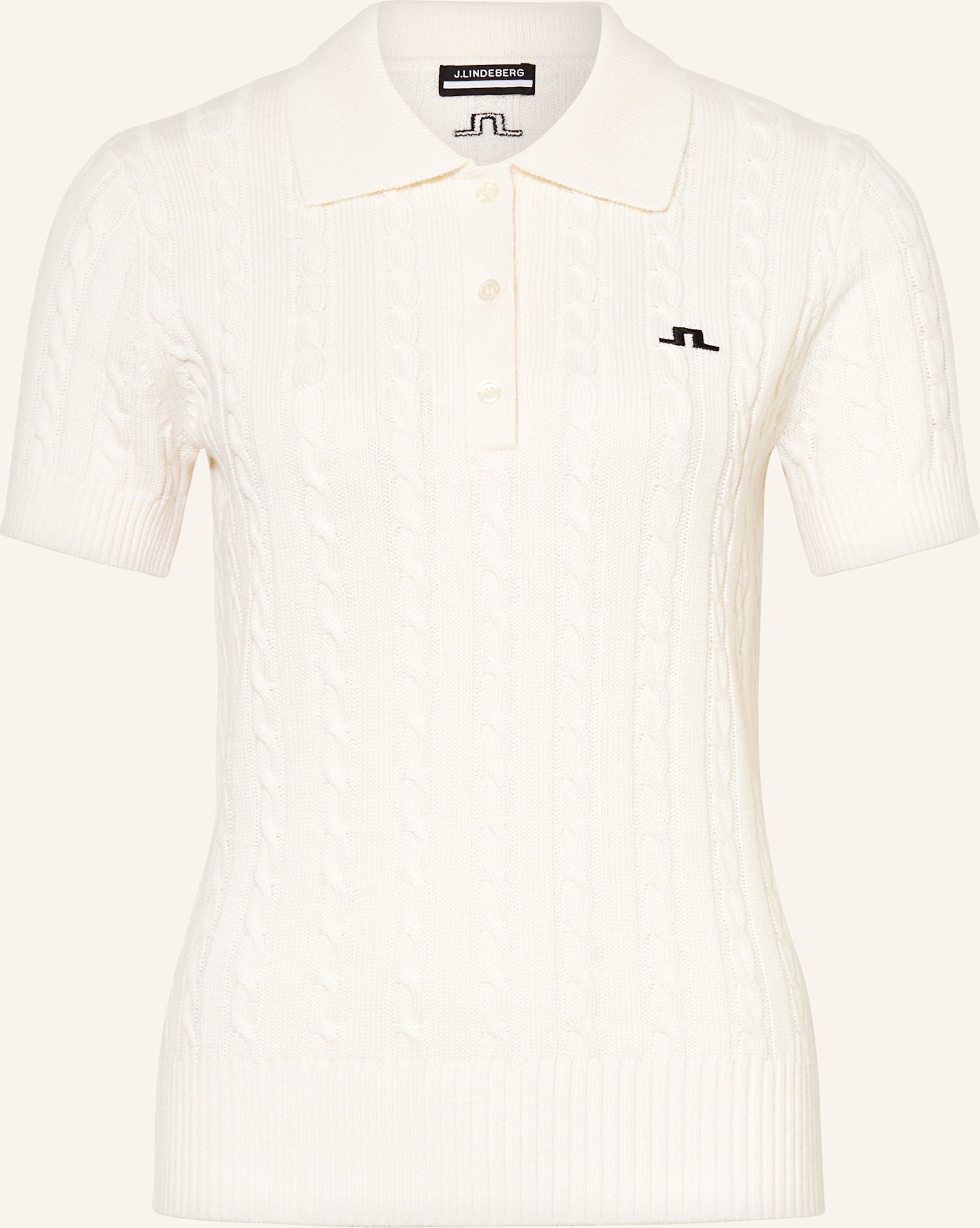 J.Lindeberg Strick-Poloshirt weiss