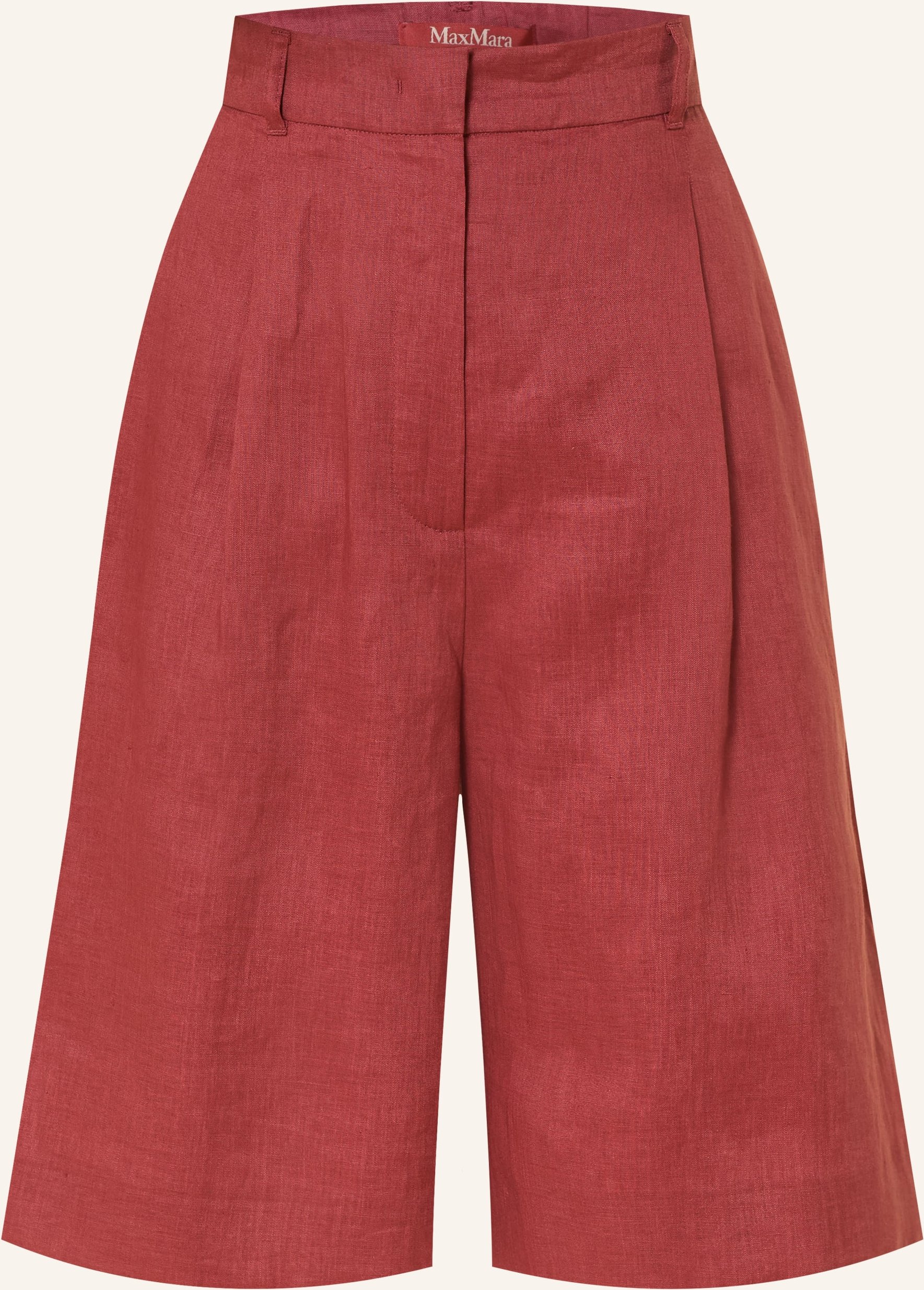 Max Mara Studio Leinenshorts Caravan rot