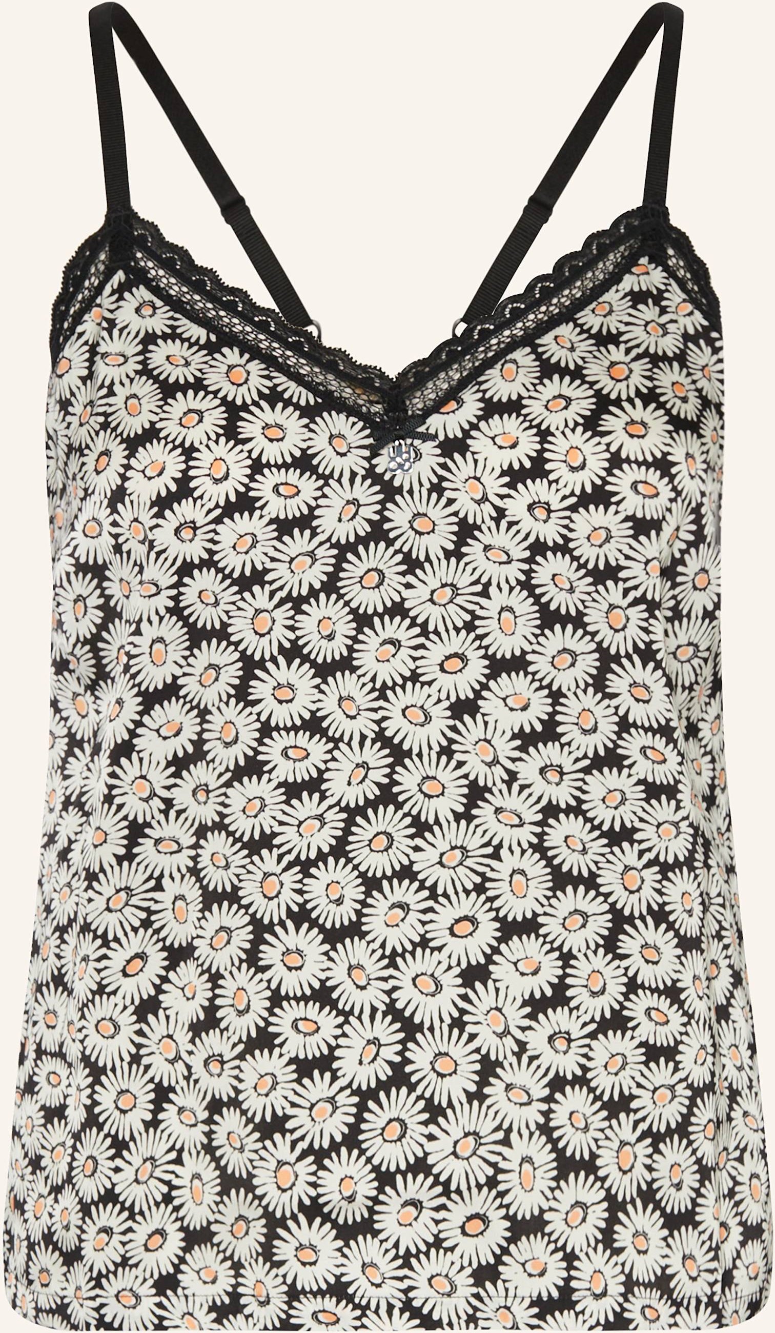 Hugo Schlaftop Fun Lace schwarz