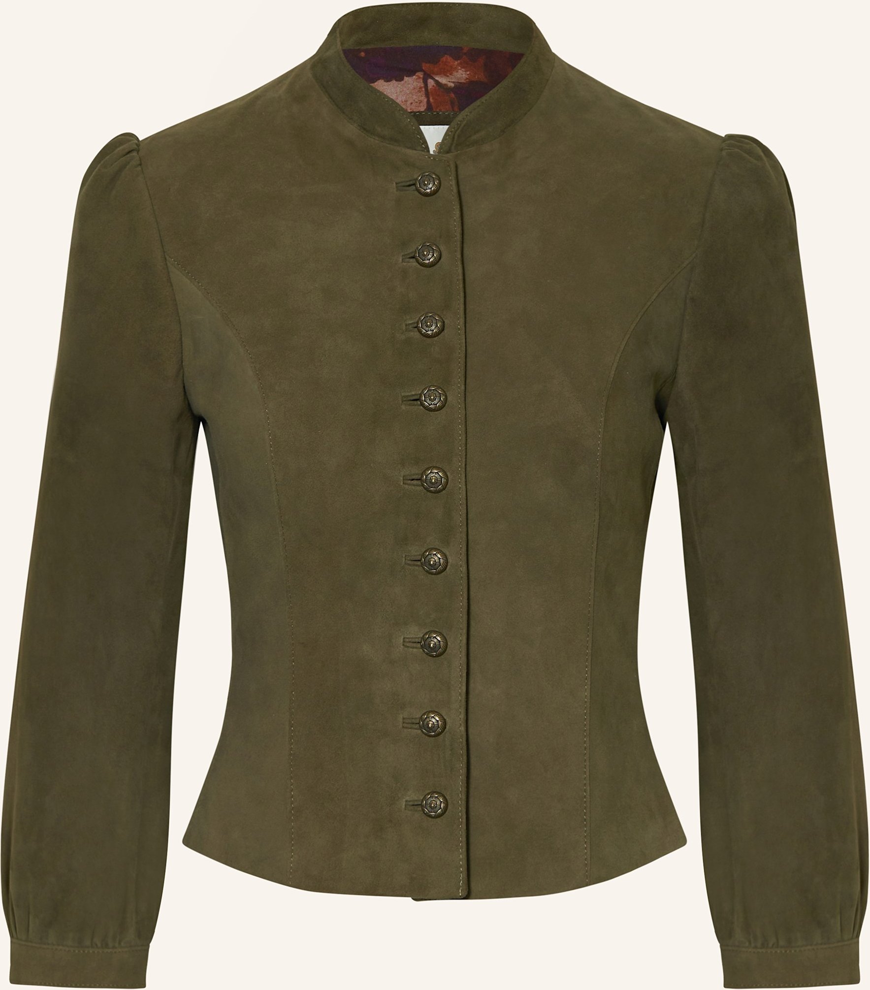 Meindl Trachten-Lederjacke Daria Mit 3/4-Arm gruen