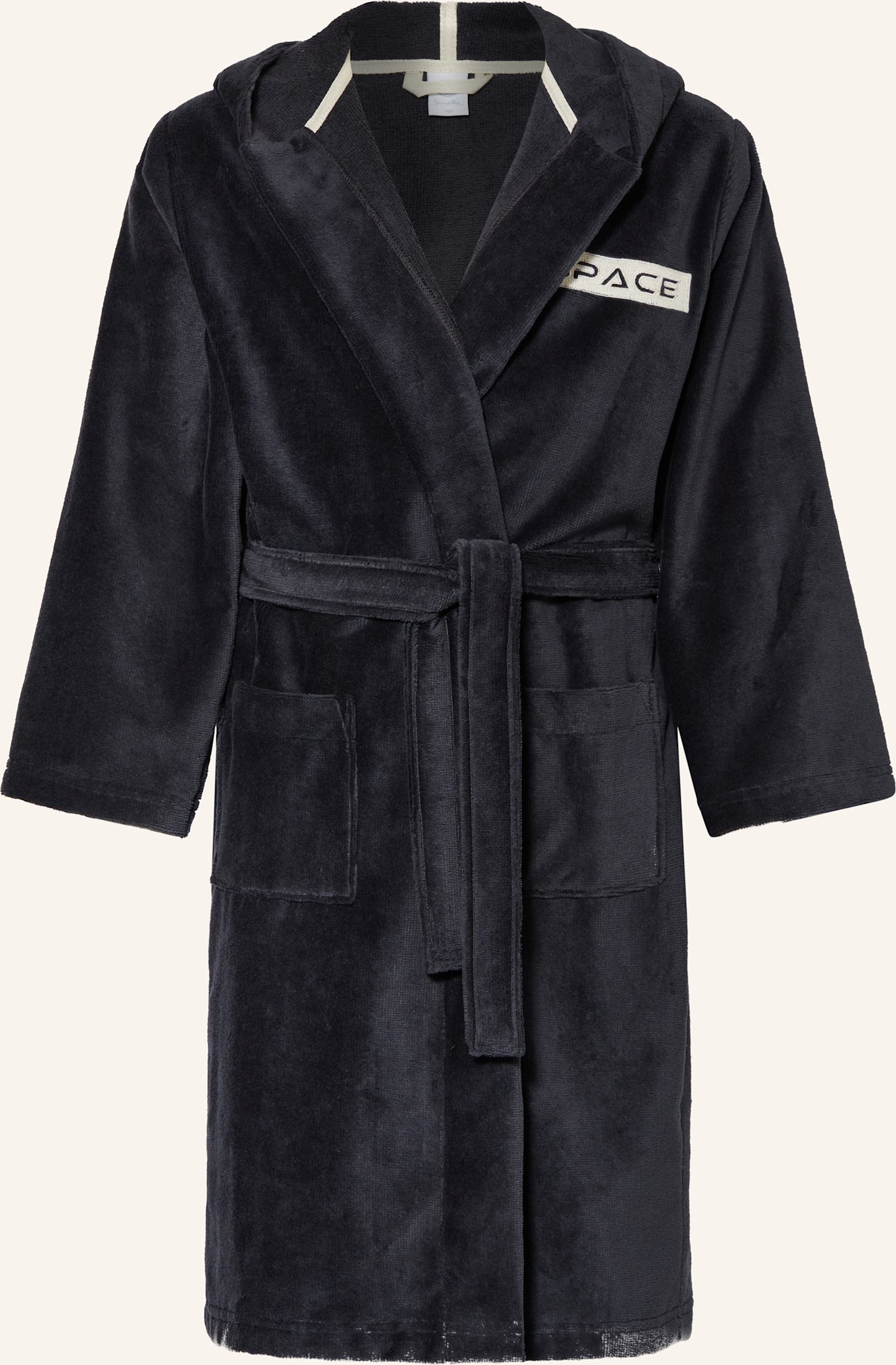 Sanetta Bademantel Mit Kapuze schwarz