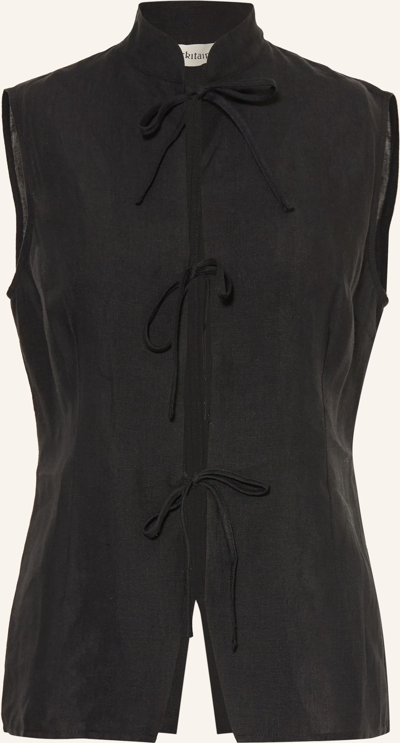 Arkitaip Leinenweste Alma schwarz