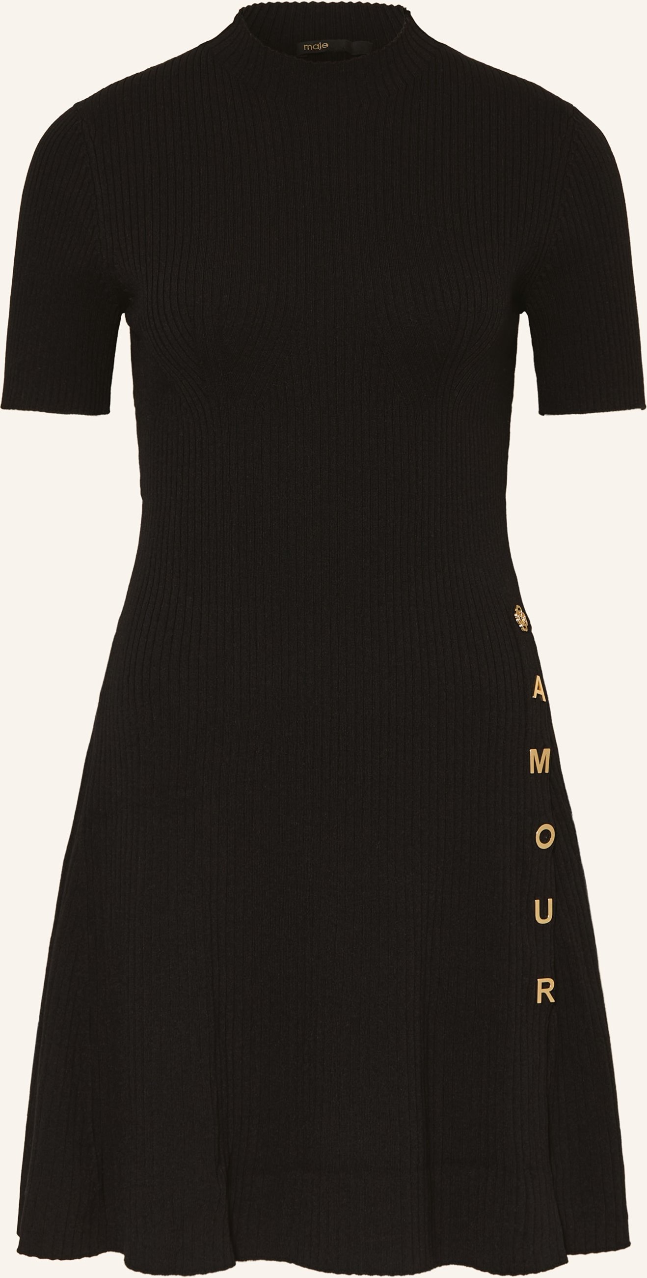 Maje Strickkleid schwarz