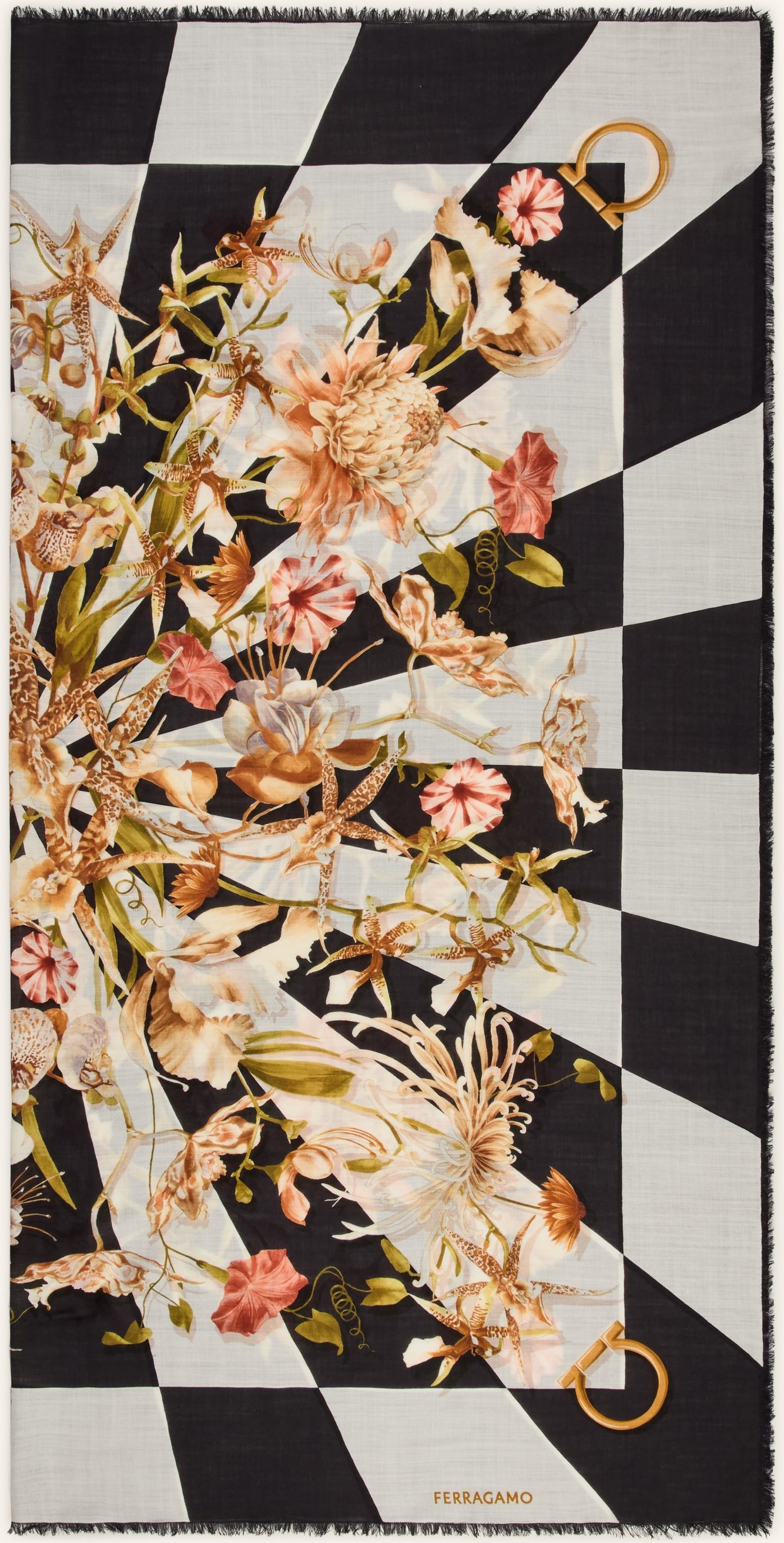 Ferragamo Schal schwarz